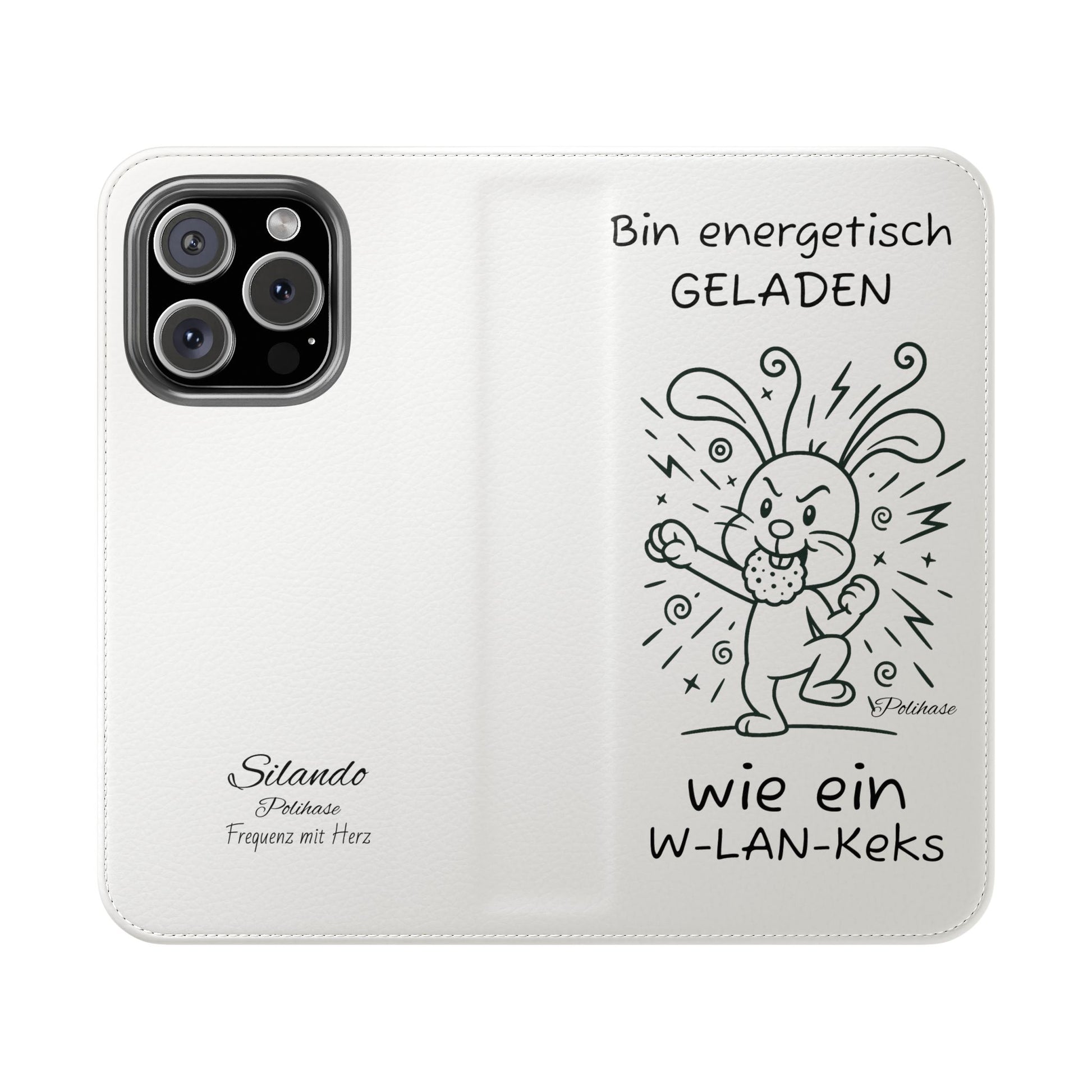 Handyhülle mit Energie, Polihase geladen wie ein W-LAN Keks