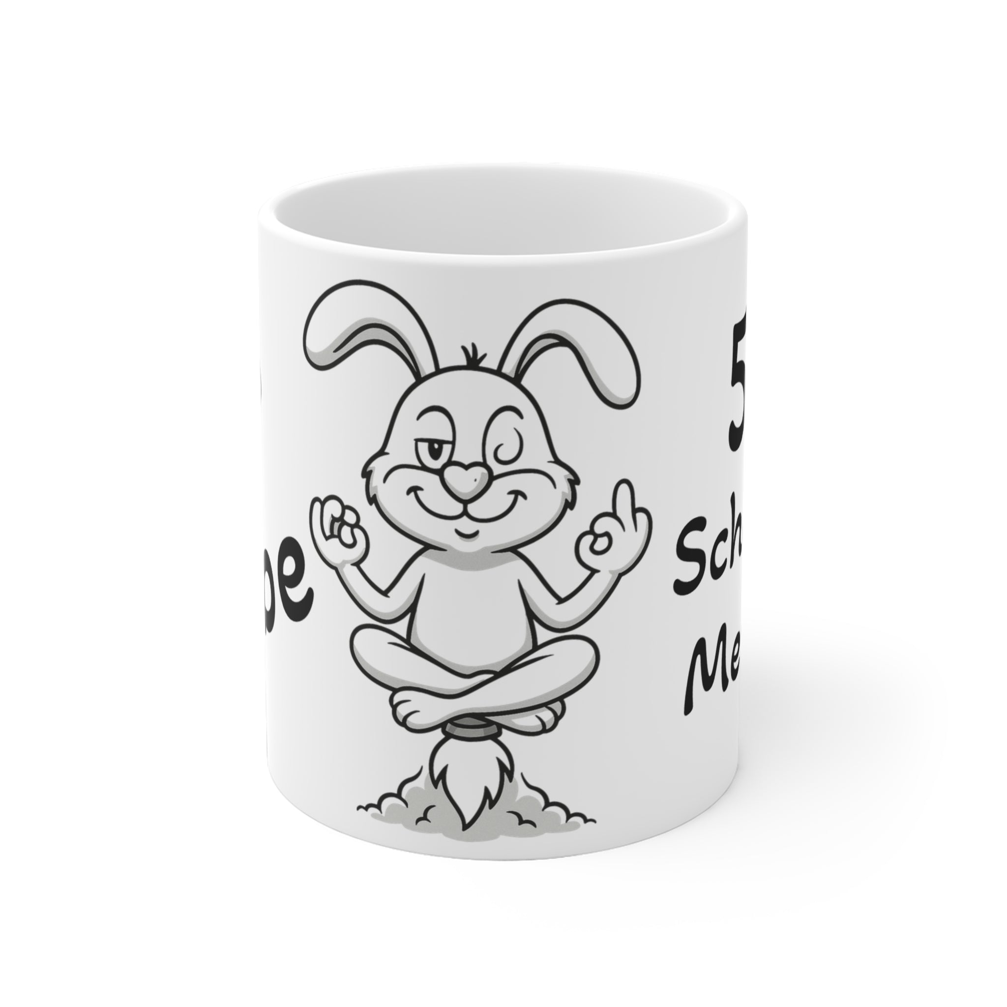 Meditative Polihasen KeramikTasse| 50% Scheiß-egal Mentalität | Perfekt für KaffeeLIEBHABER