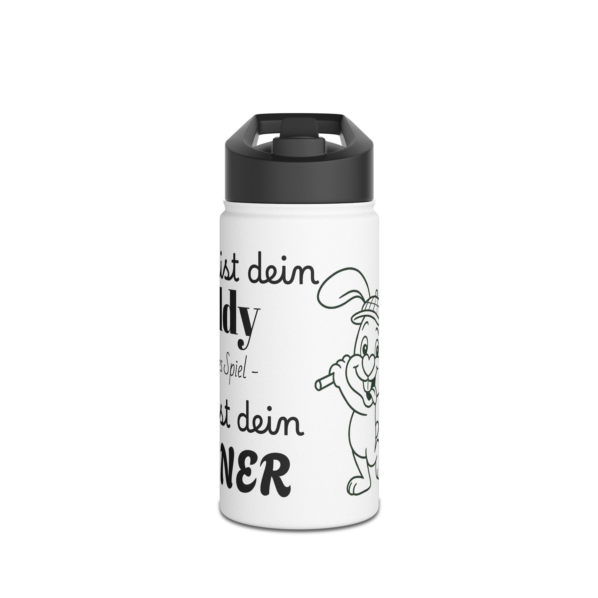 Trinkflasche für Golf-Liebhaber ,Edelstahl-Wasserflasche mit lustigen Polihase Designs, motivierender Getränkebehälter