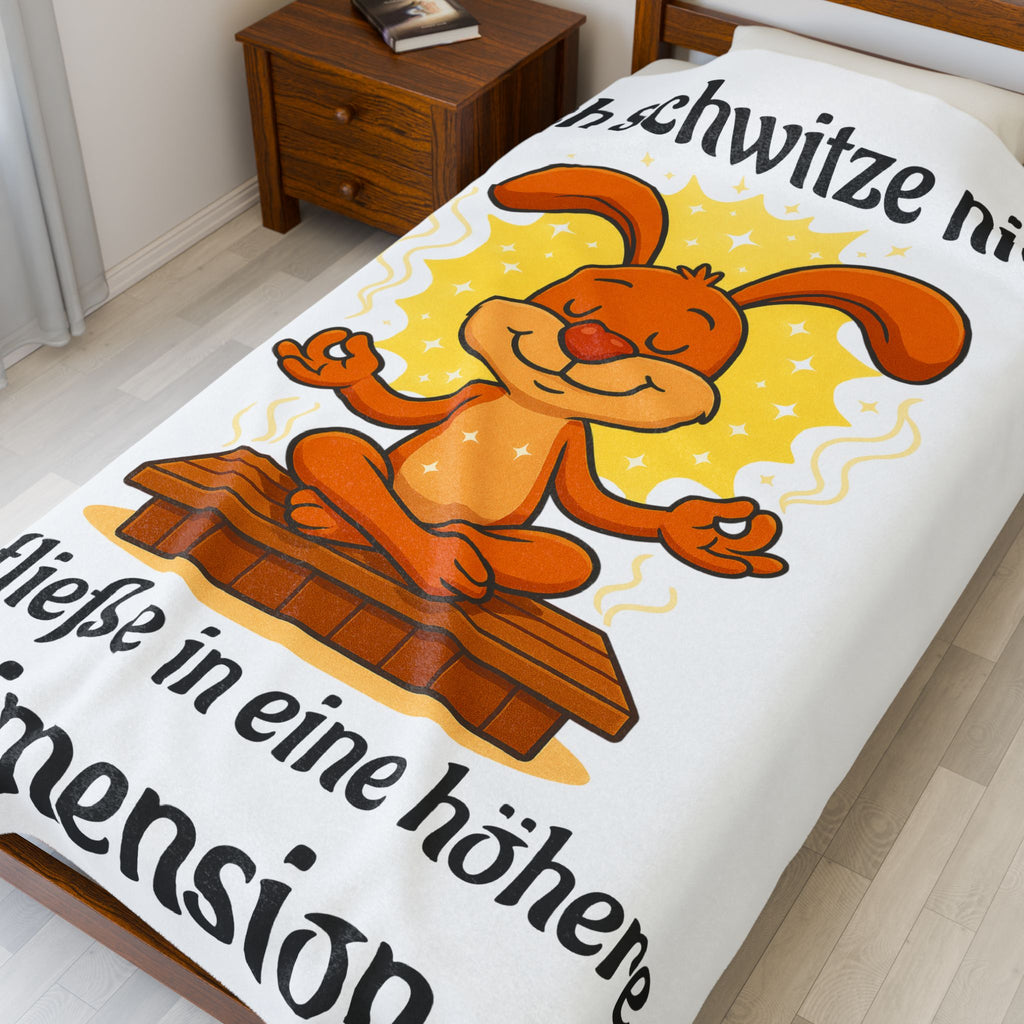 Achtsame Dekor-Meditationsdecke, Polihasen-Plüschdecke aus Samt, schönes Geschenk für Kinder, süßes Kinderzimmer