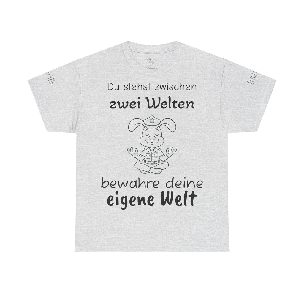 Meditativer Zen Polizei Polihase, Zwischen zwei Welten, Unisex Heavy Cotton Tee,