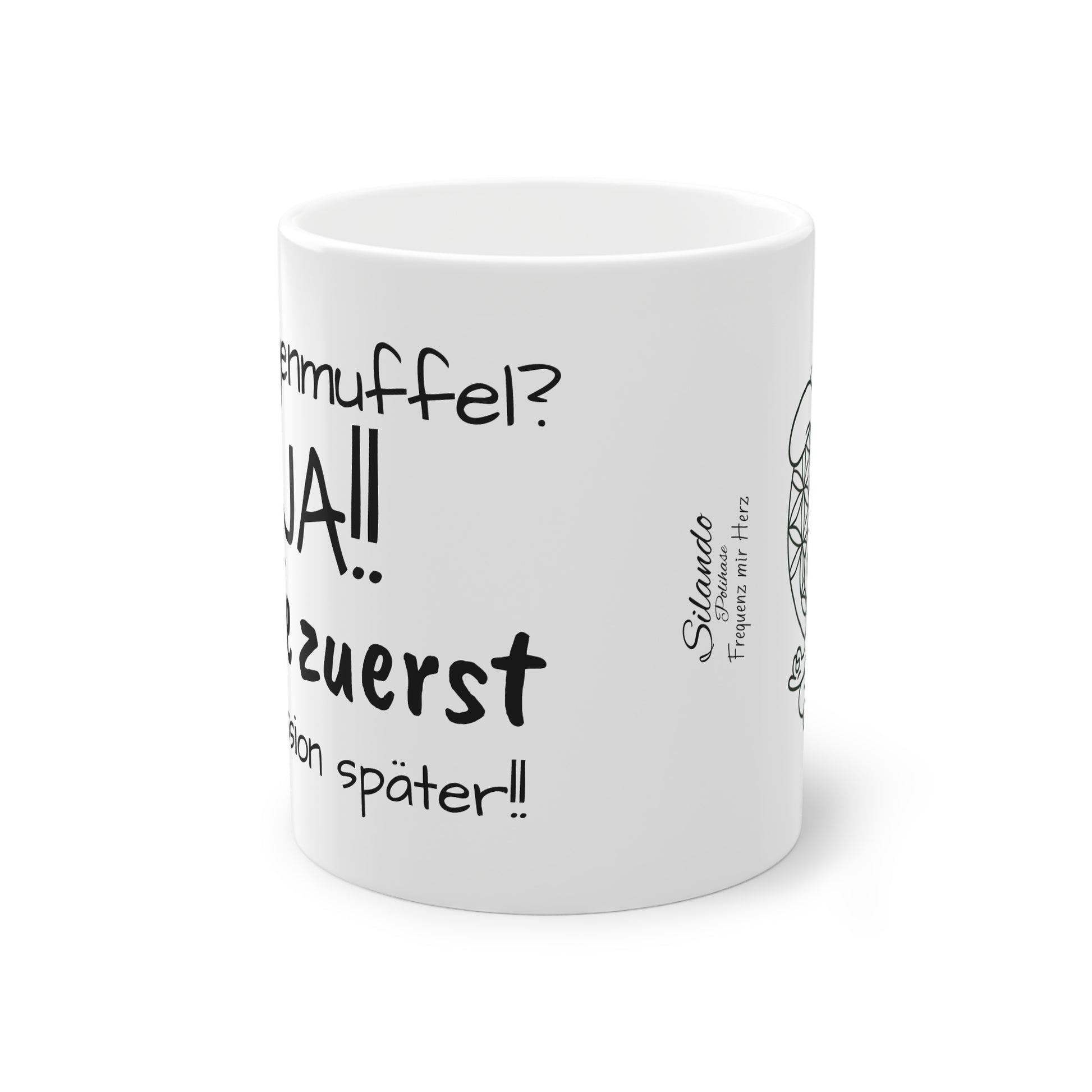 Kaffeetasse für Morgenmuffel, Lustiges Polihase Motiv, Geschenk für Freunde, Humortasse für Kaffeeliebhaber,