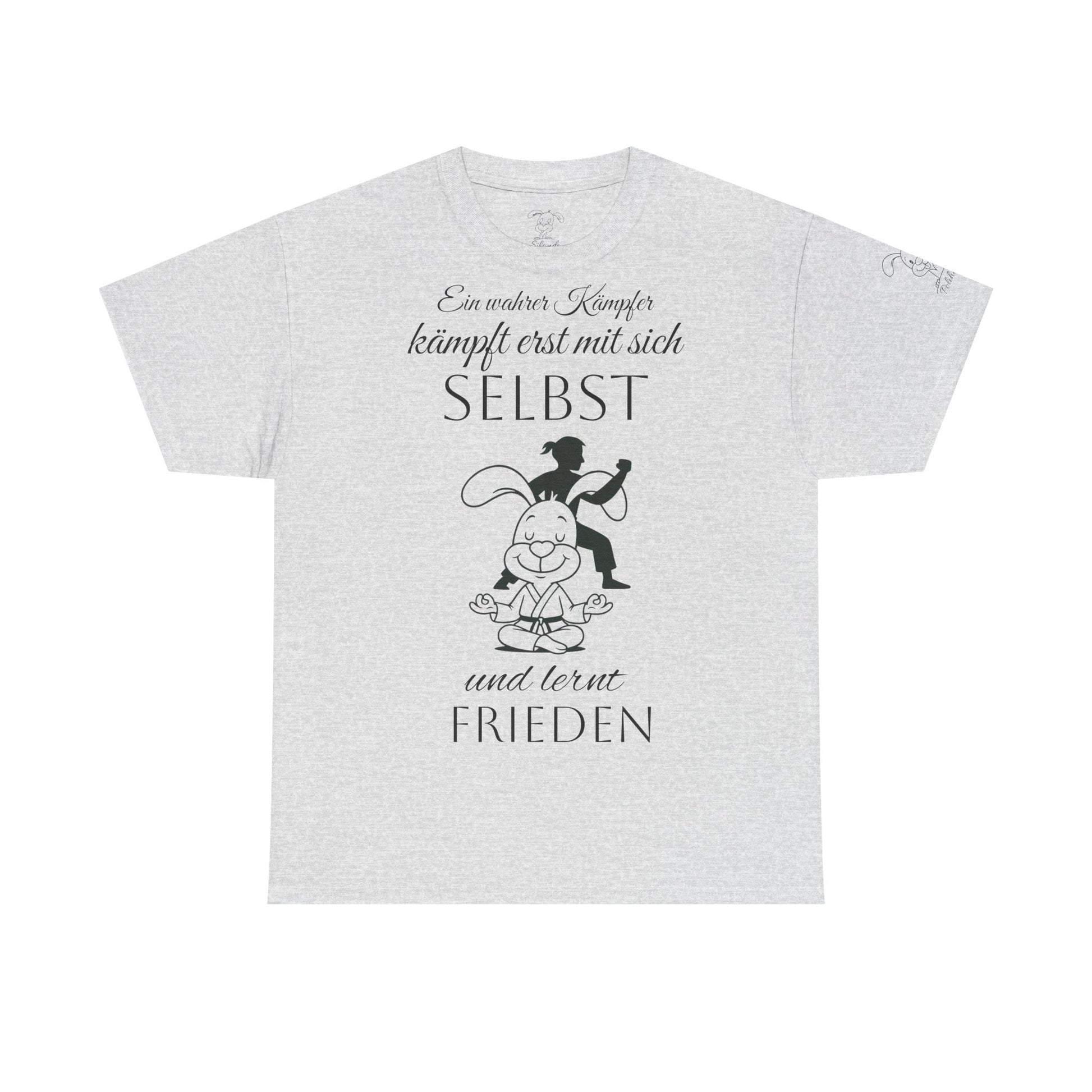 Unisex Baumwoll T-Shirt, Polihase Kung Fu Kämpfer, Selbstreflexion