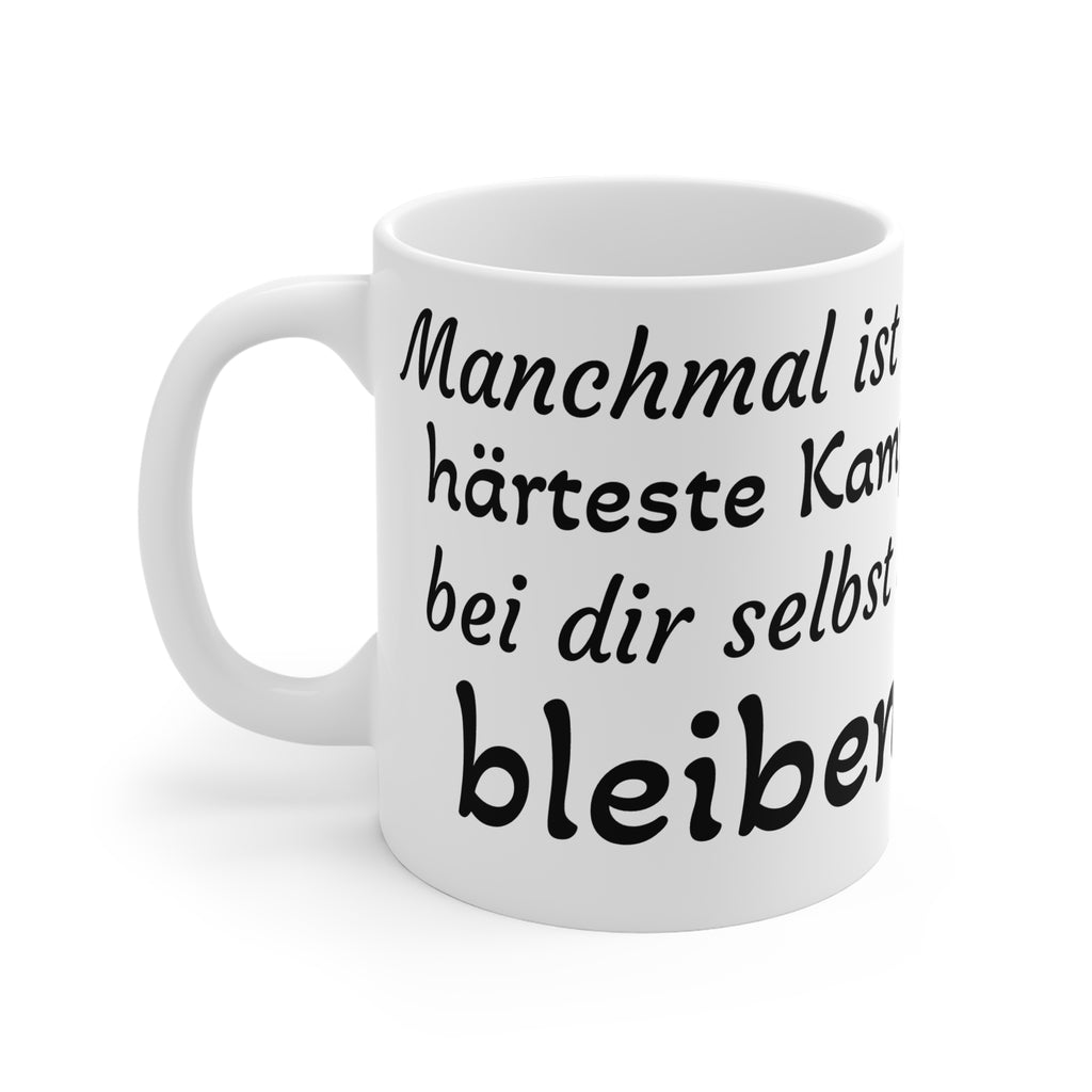 Lustige meditative Kaffetasse für Polizei, bei sich selbst bleiben
