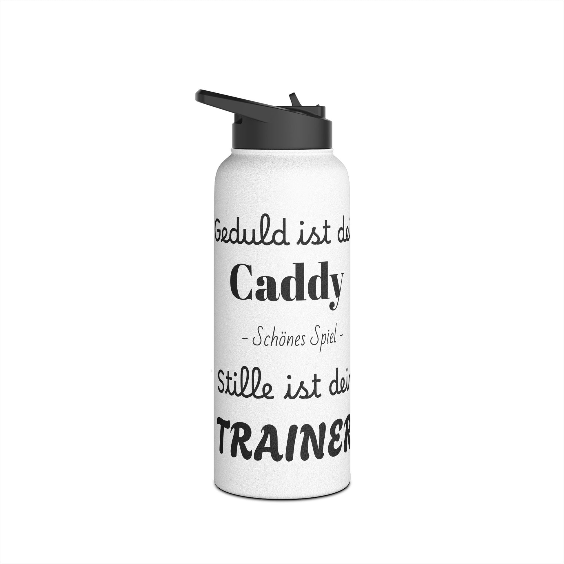 Trinkflasche für Golf-Liebhaber ,Edelstahl-Wasserflasche mit lustigen Polihase Designs, motivierender Getränkebehälter