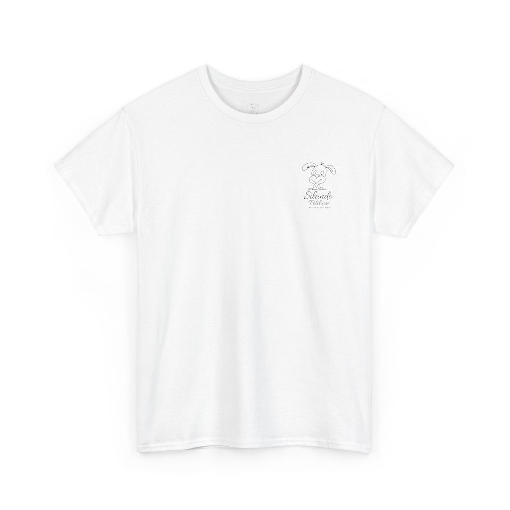 Unisex Shirt aus starker Baumwolle Polihase im Gleichgewicht, für groß und klein