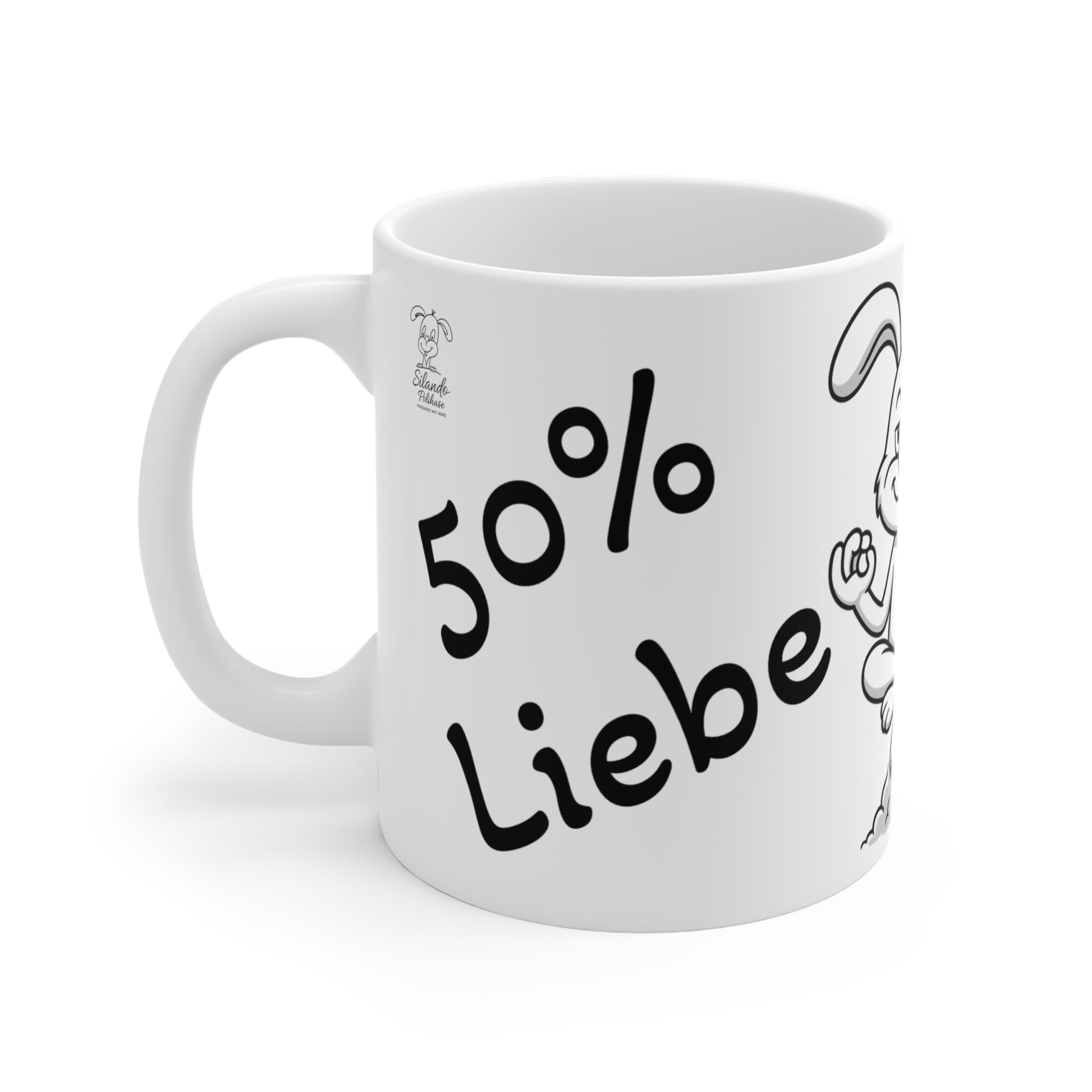 Meditative Polihasen KeramikTasse| 50% Scheiß-egal Mentalität | Perfekt für KaffeeLIEBHABER
