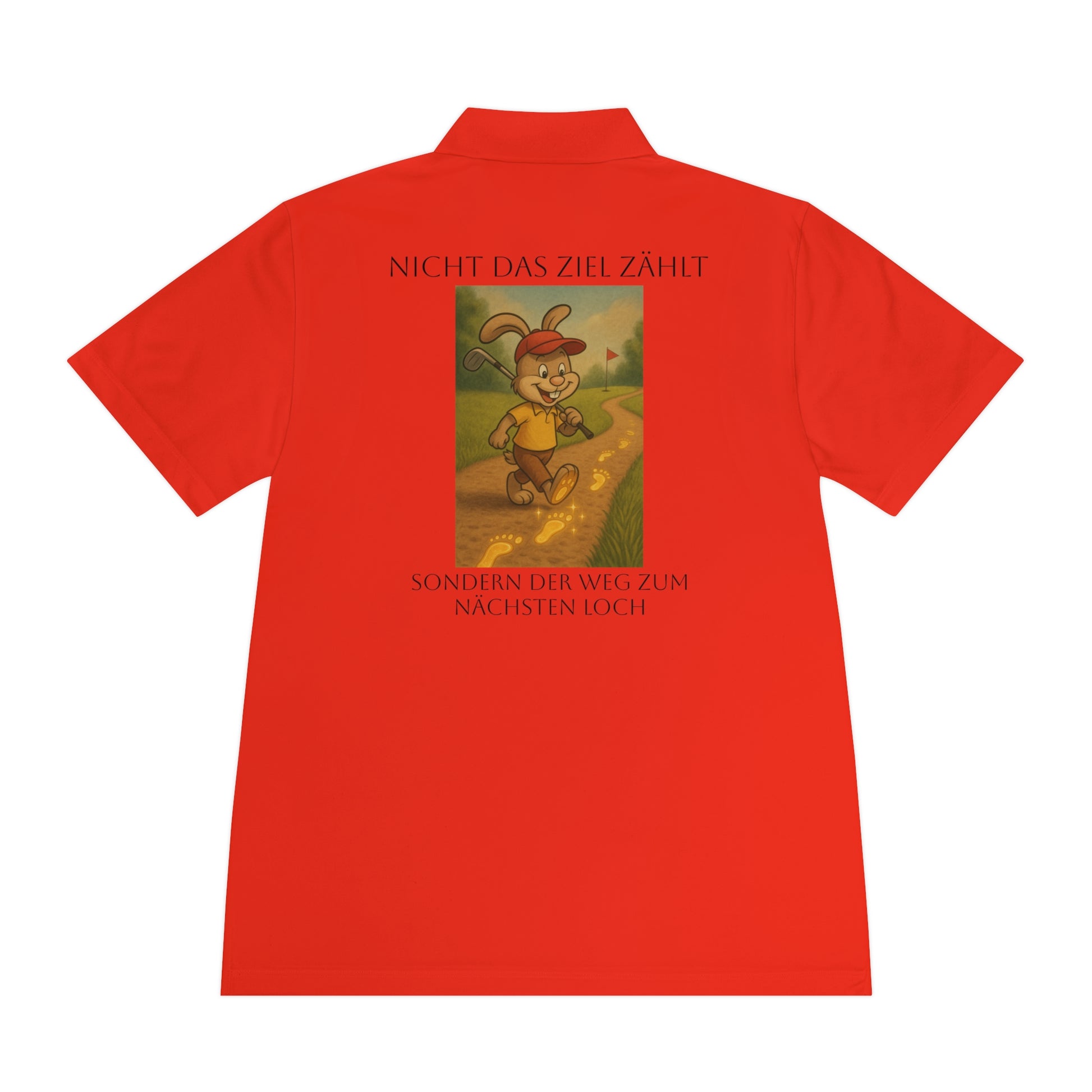 Golfer Polo Shirt, Der Weg zum nächsten Loch, Golf Sport Polo Shirt mit Motivierendem Polihasen
