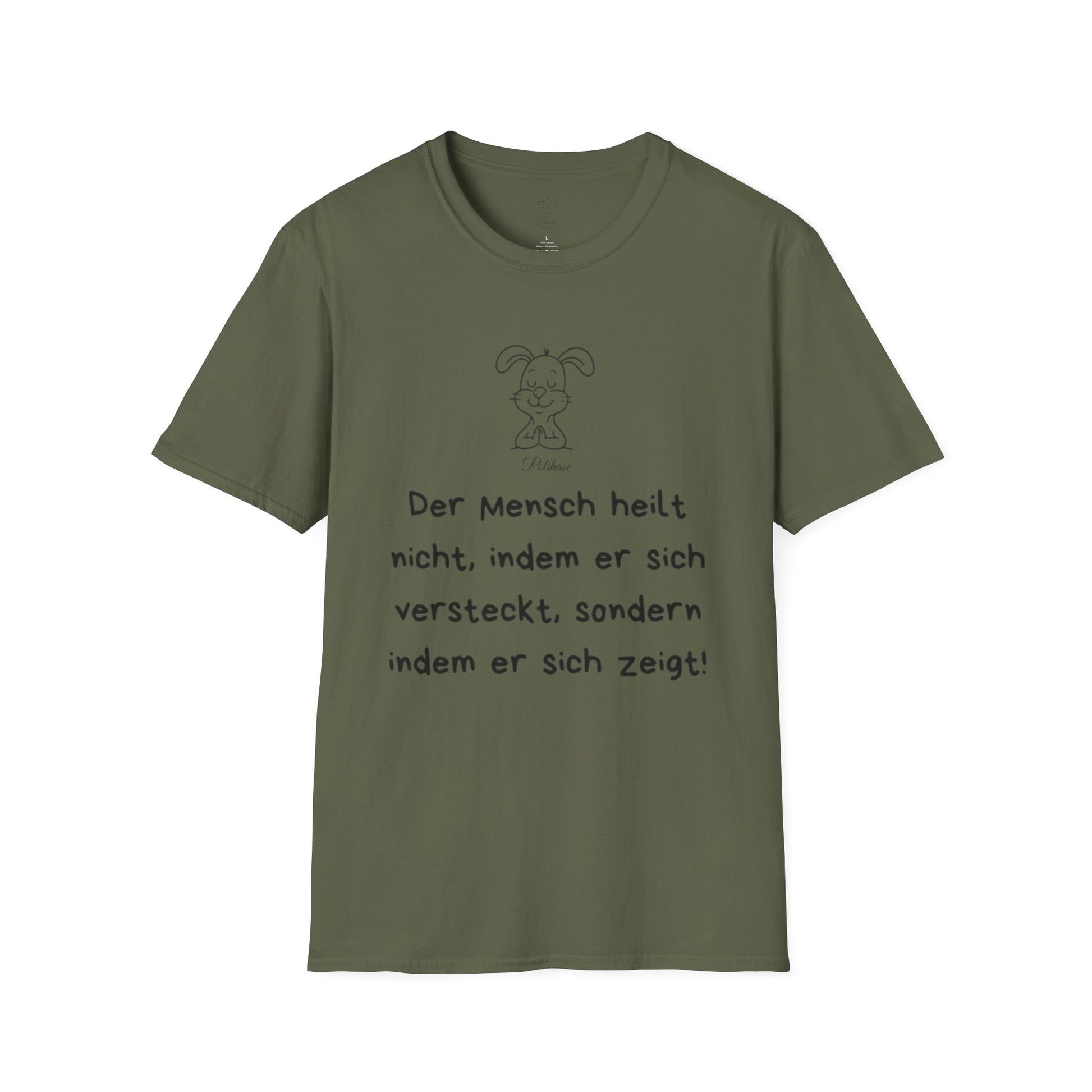 Unisex Softstyle T-Shirt Polihase der sich zeigt, und heilt, Heilung beginnt durch sich zeigen