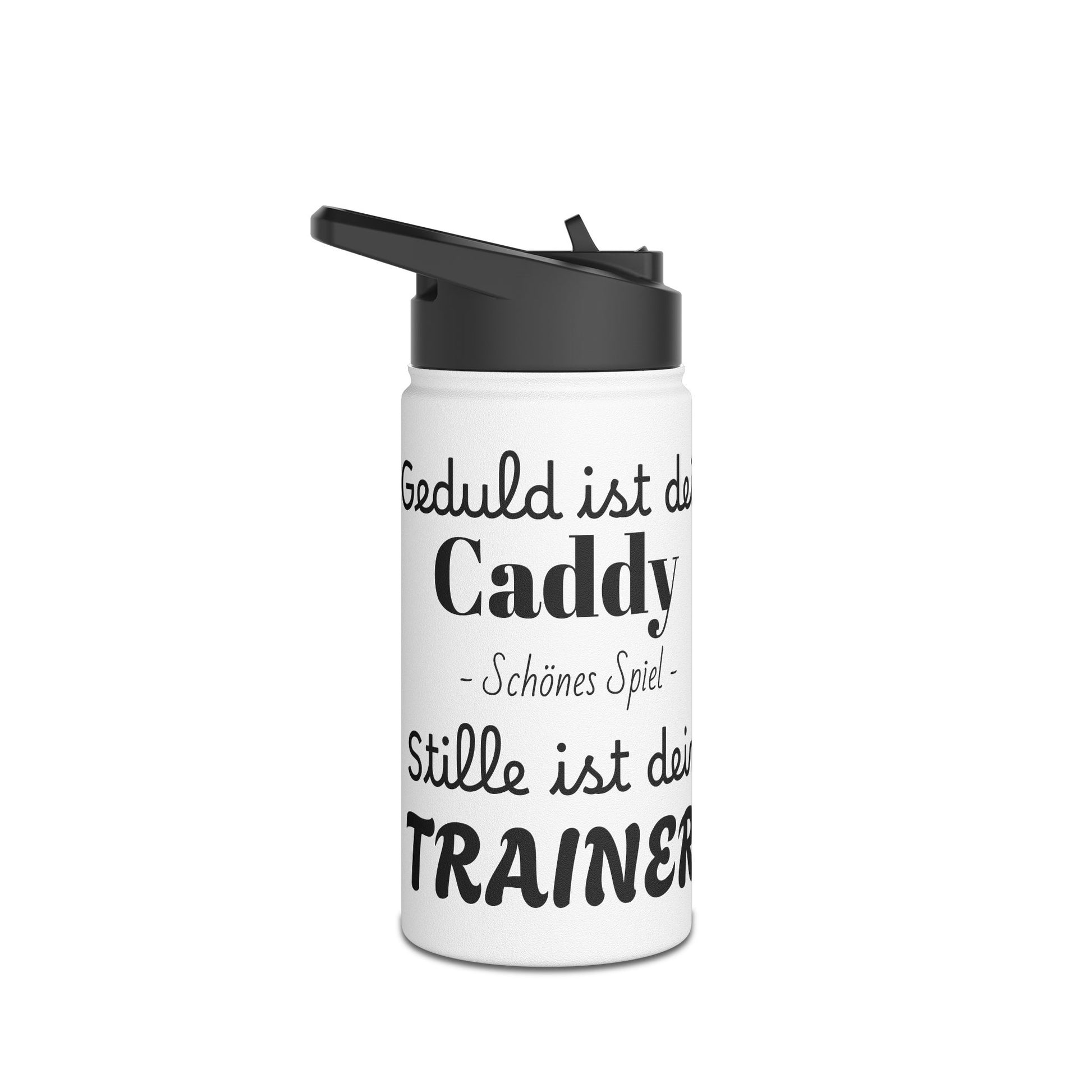 Trinkflasche für Golf-Liebhaber ,Edelstahl-Wasserflasche mit lustigen Polihase Designs, motivierender Getränkebehälter