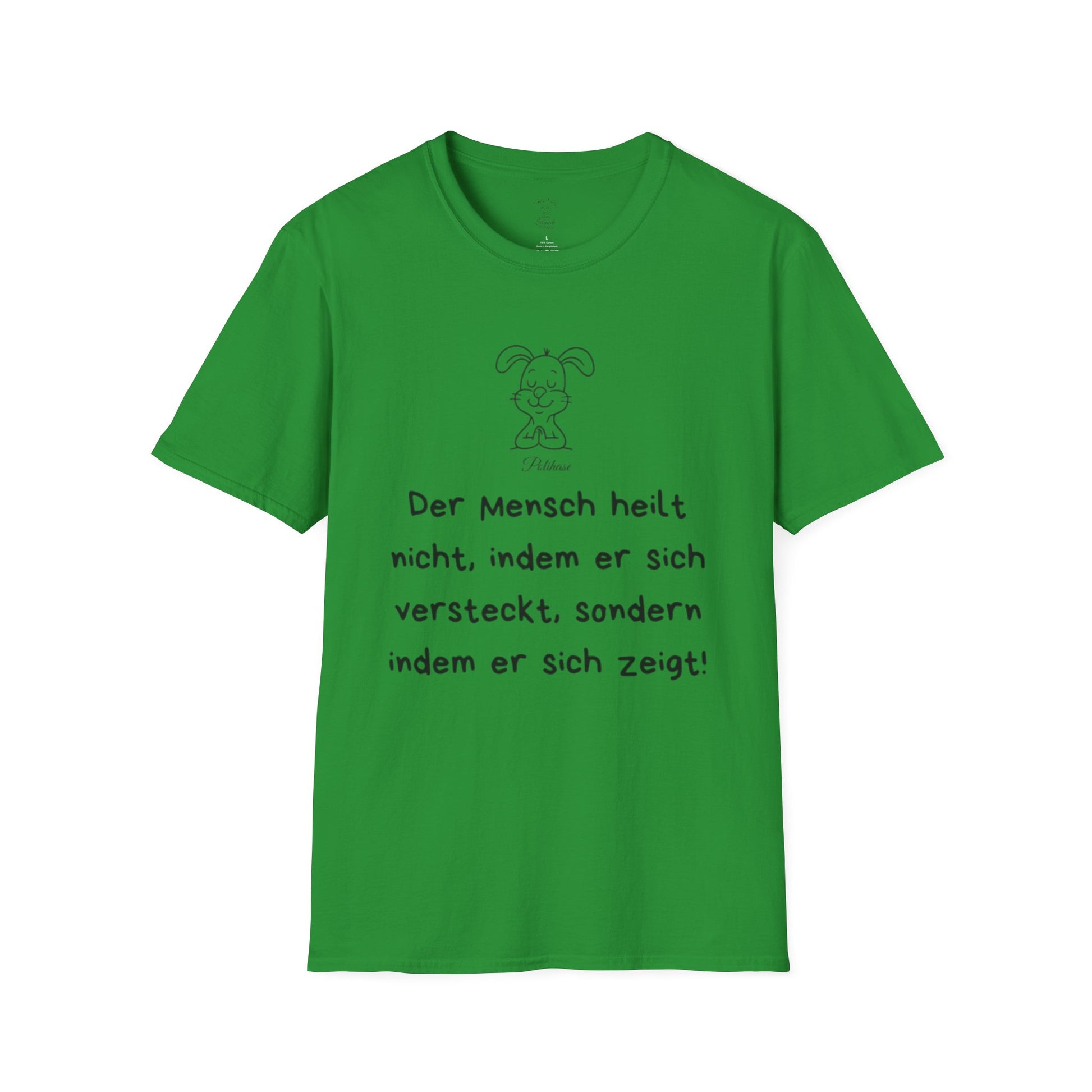 Unisex Softstyle T-Shirt Polihase der sich zeigt, und heilt, Heilung beginnt durch sich zeigen