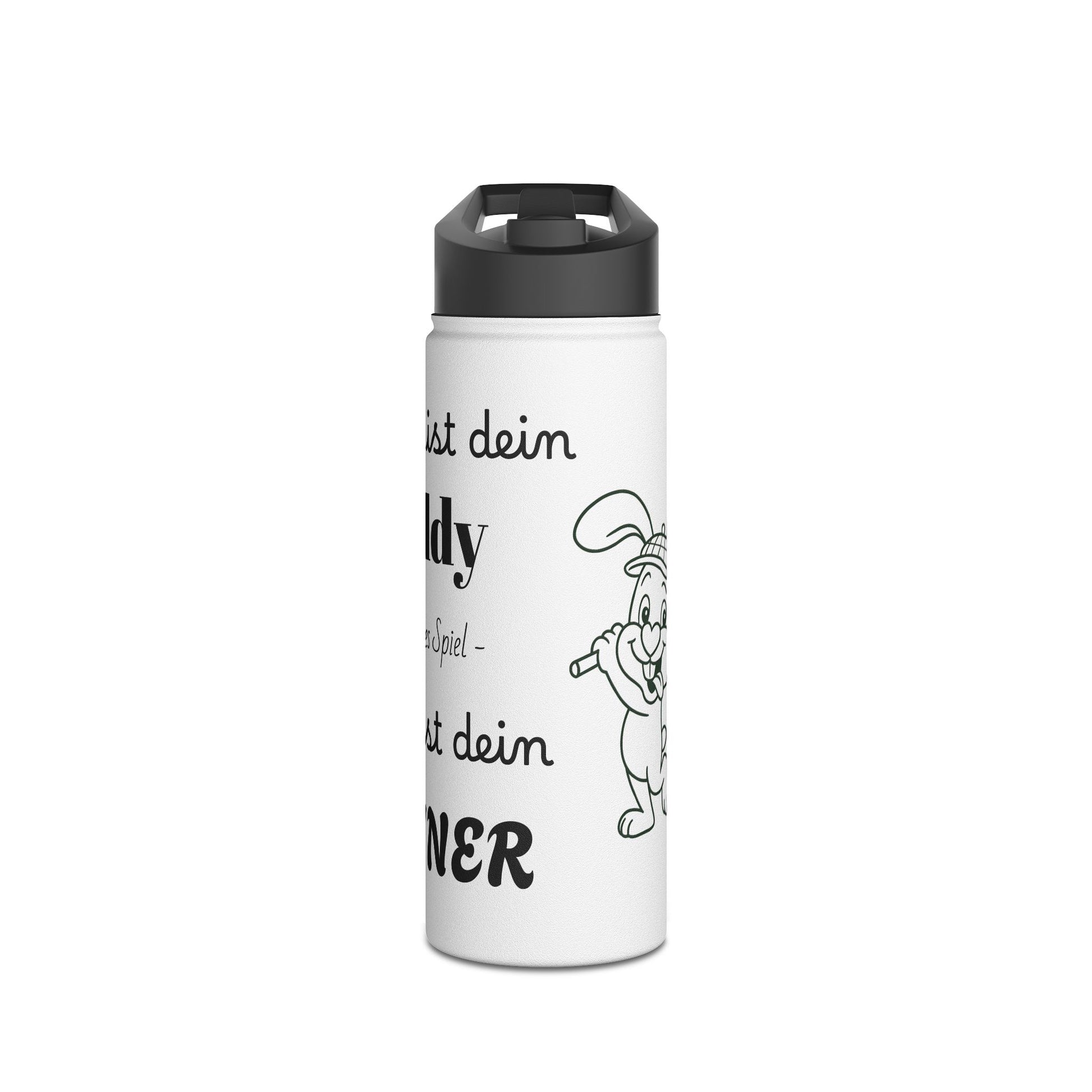 Trinkflasche für Golf-Liebhaber ,Edelstahl-Wasserflasche mit lustigen Polihase Designs, motivierender Getränkebehälter