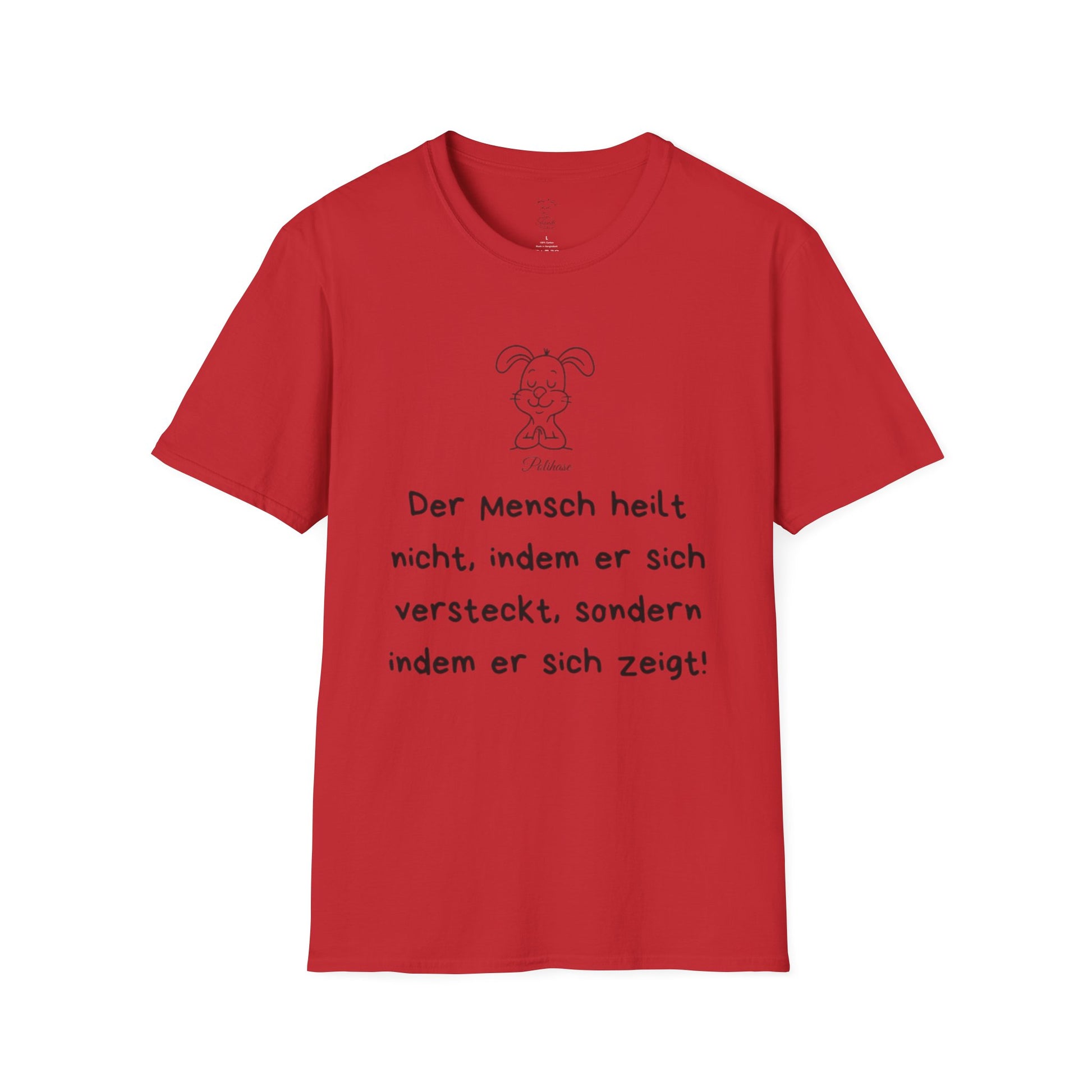 Unisex Softstyle T-Shirt Polihase der sich zeigt, und heilt, Heilung beginnt durch sich zeigen