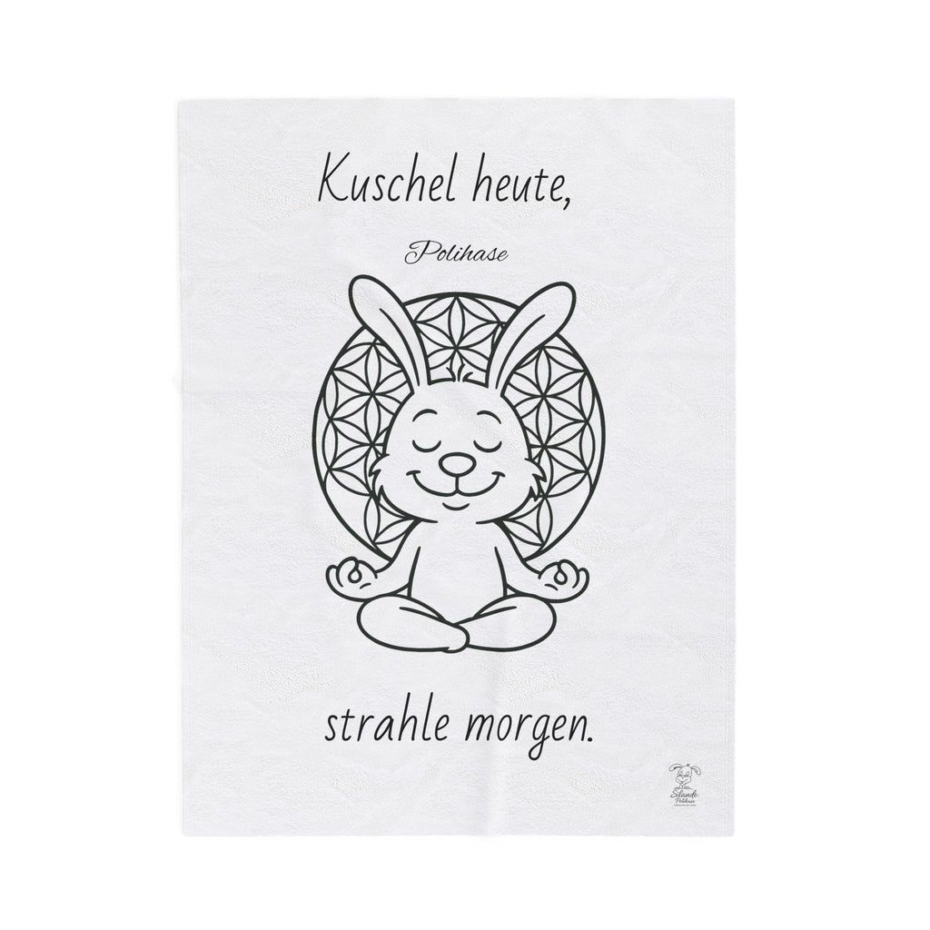 Plüschdecke zum Kuscheln oder für Meditation, ZEN Polihase, Kuschel heute, strahle Morgen