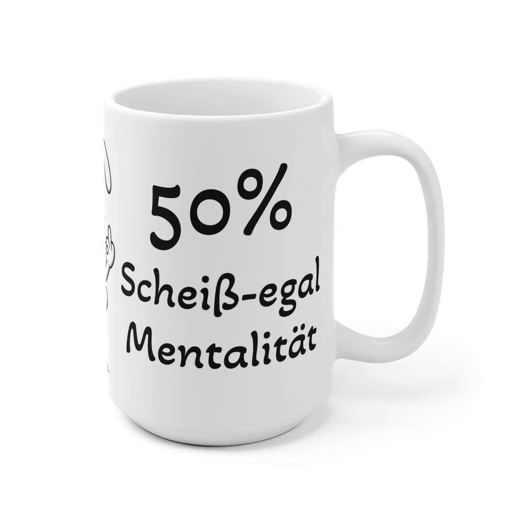 Meditative Polihasen KeramikTasse| 50% Scheiß-egal Mentalität | Perfekt für KaffeeLIEBHABER