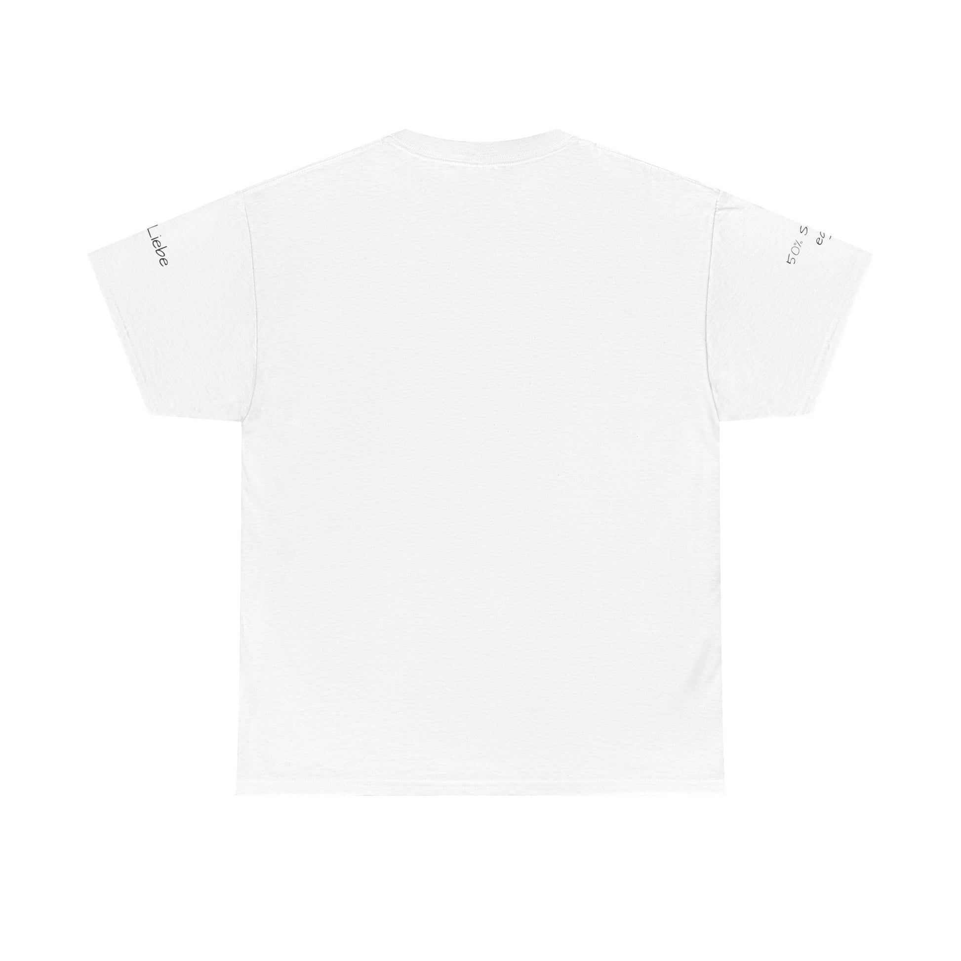 Unisex Baumwoll-T-Shirt Polihase Design 50% Liebe und 50% Scheiß egal