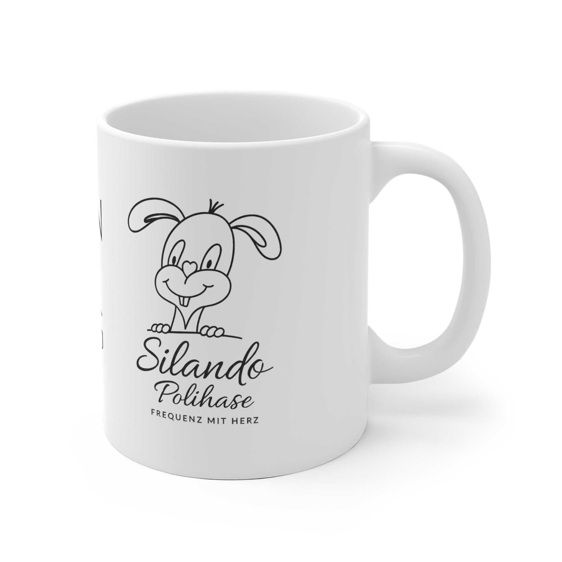 Niedliche Keramiktasse mit Motivation – Polihase mit Herzfrequenz,