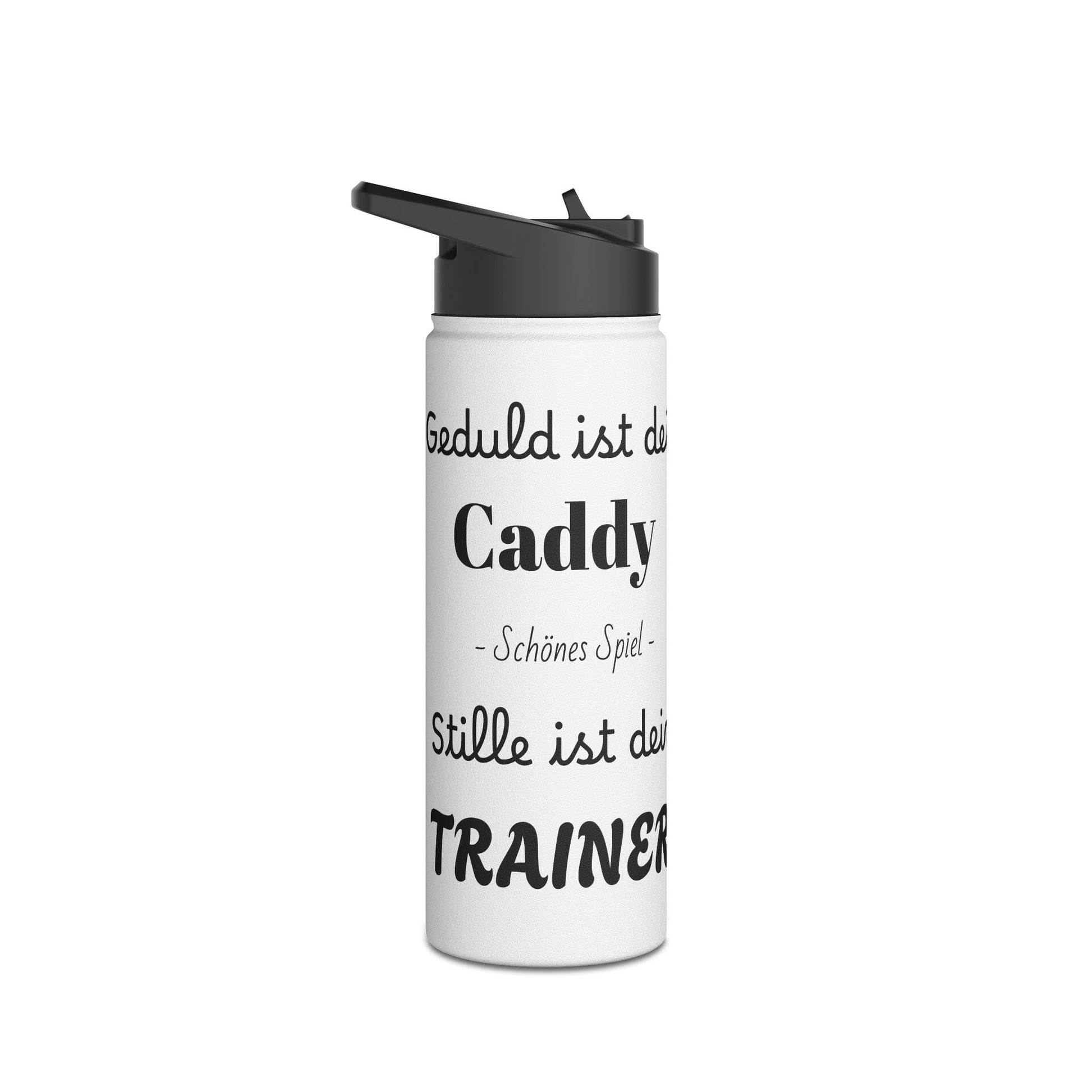 Trinkflasche für Golf-Liebhaber ,Edelstahl-Wasserflasche mit lustigen Polihase Designs, motivierender Getränkebehälter