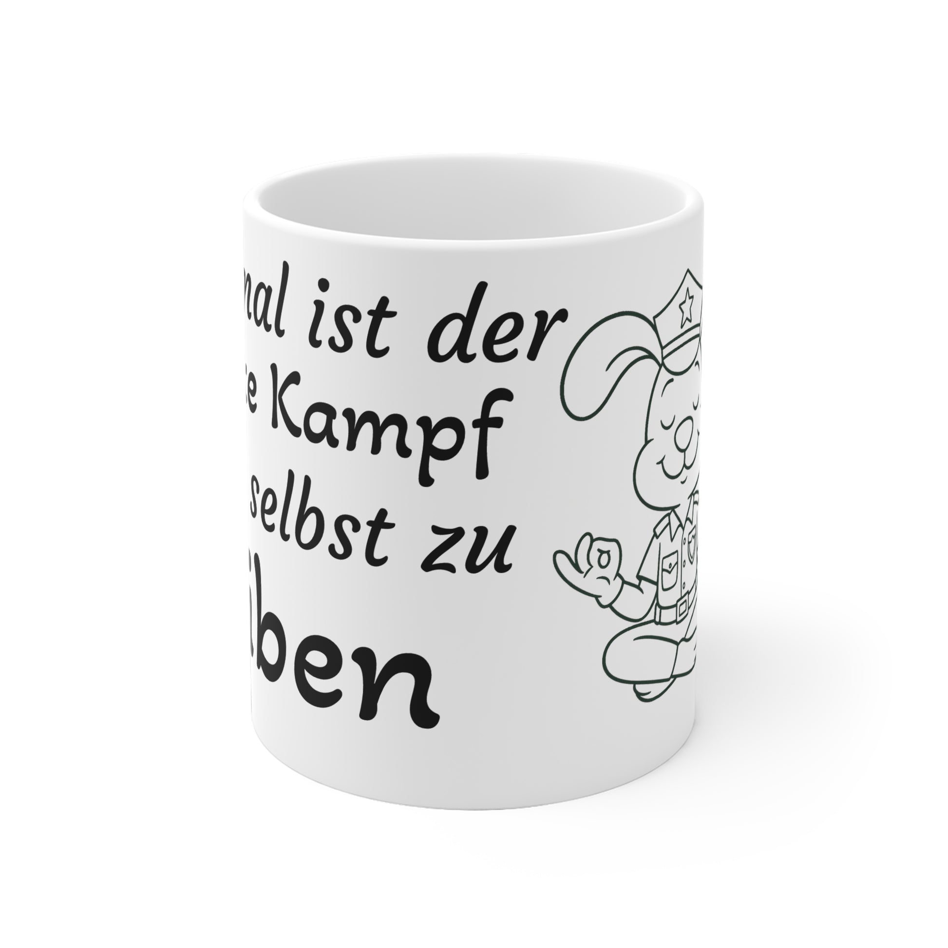 Lustige meditative Kaffetasse für Polizei, bei sich selbst bleiben
