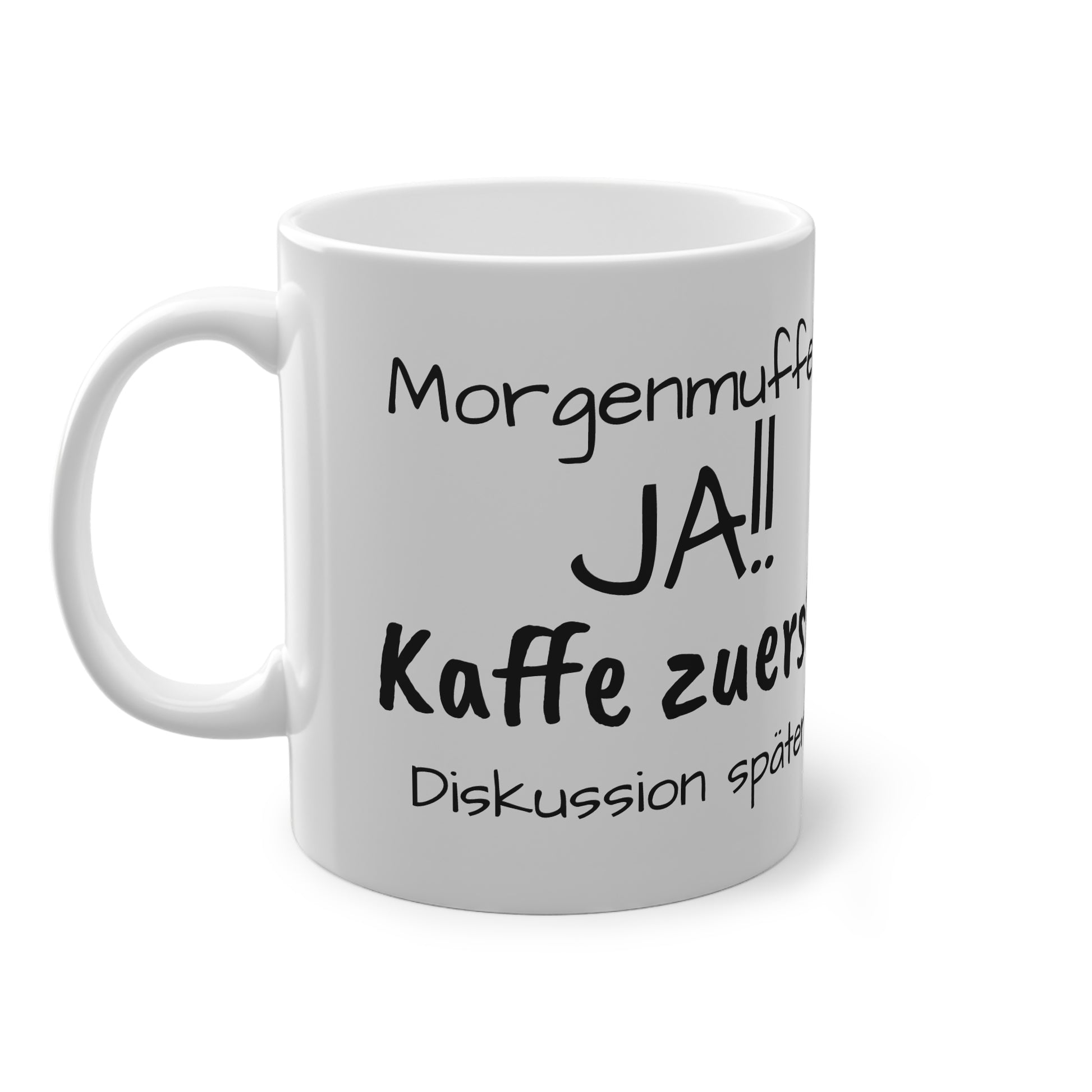 Kaffeetasse für Morgenmuffel, Lustiges Polihase Motiv, Geschenk für Freunde, Humortasse für Kaffeeliebhaber,