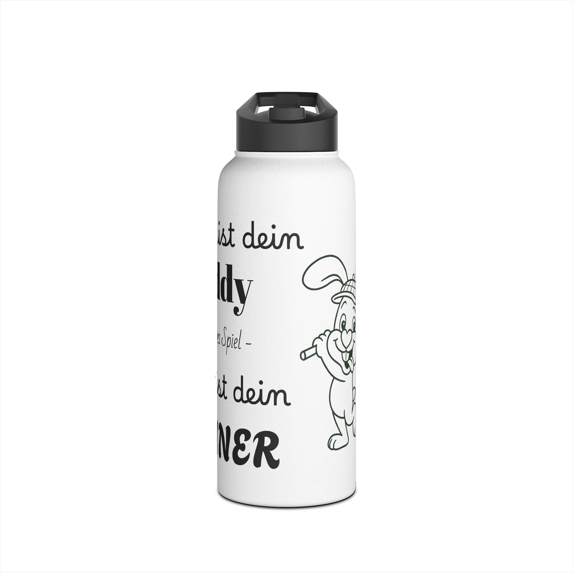 Trinkflasche für Golf-Liebhaber ,Edelstahl-Wasserflasche mit lustigen Polihase Designs, motivierender Getränkebehälter