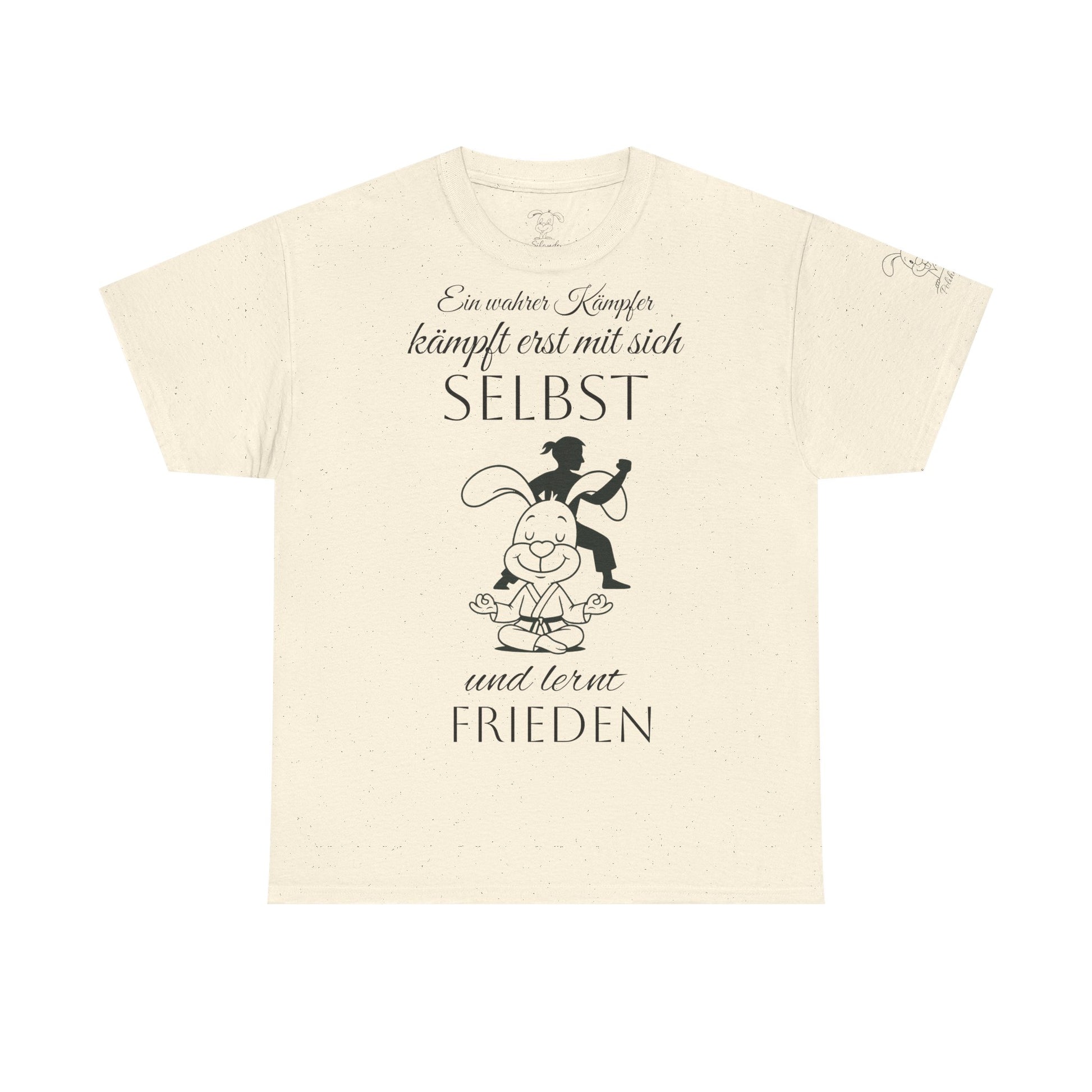 Unisex Baumwoll T-Shirt, Polihase Kung Fu Kämpfer, Selbstreflexion