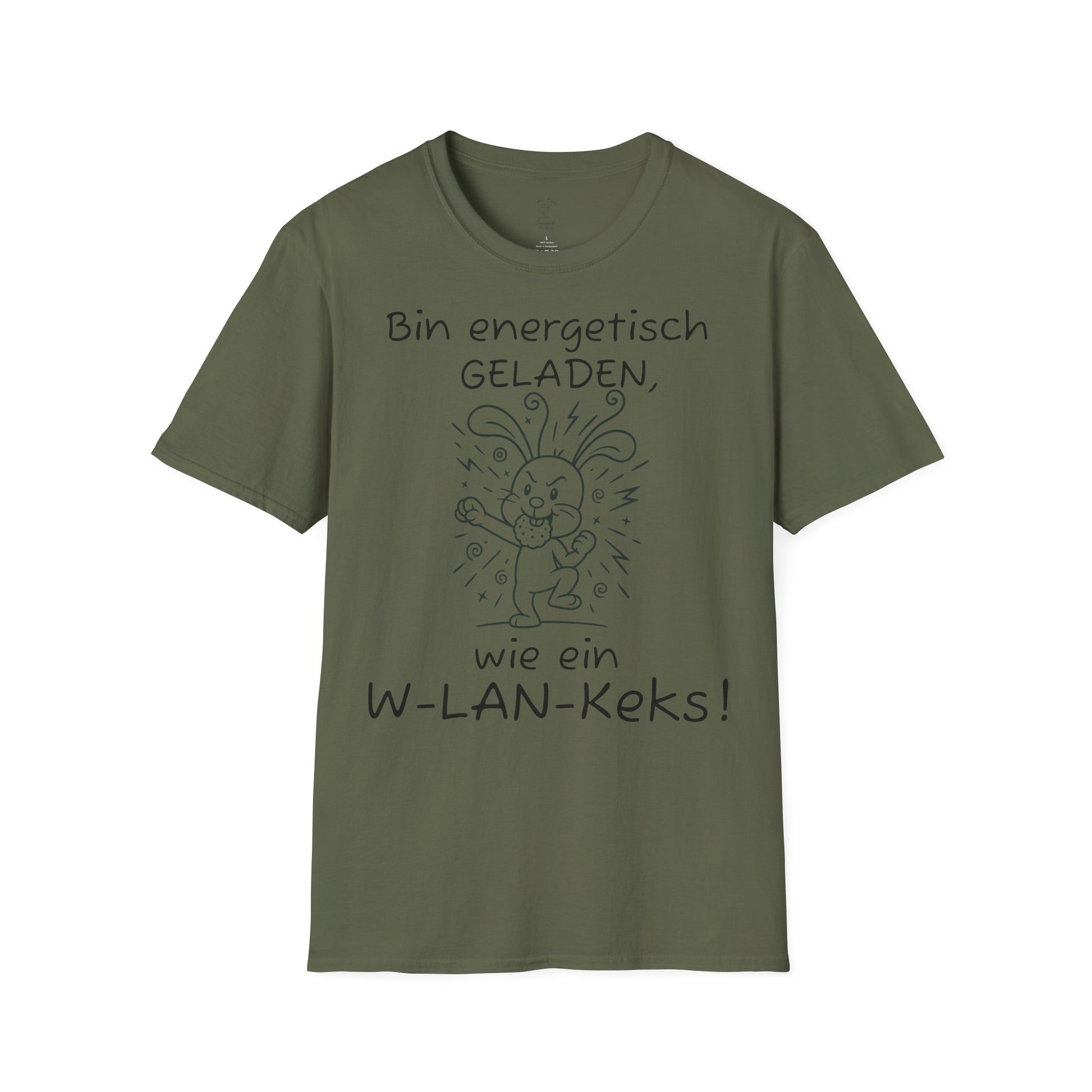 Unisex T-Shirt Polihase, bin geladen wie ein W-LAN Keks, für Sie und Ihn