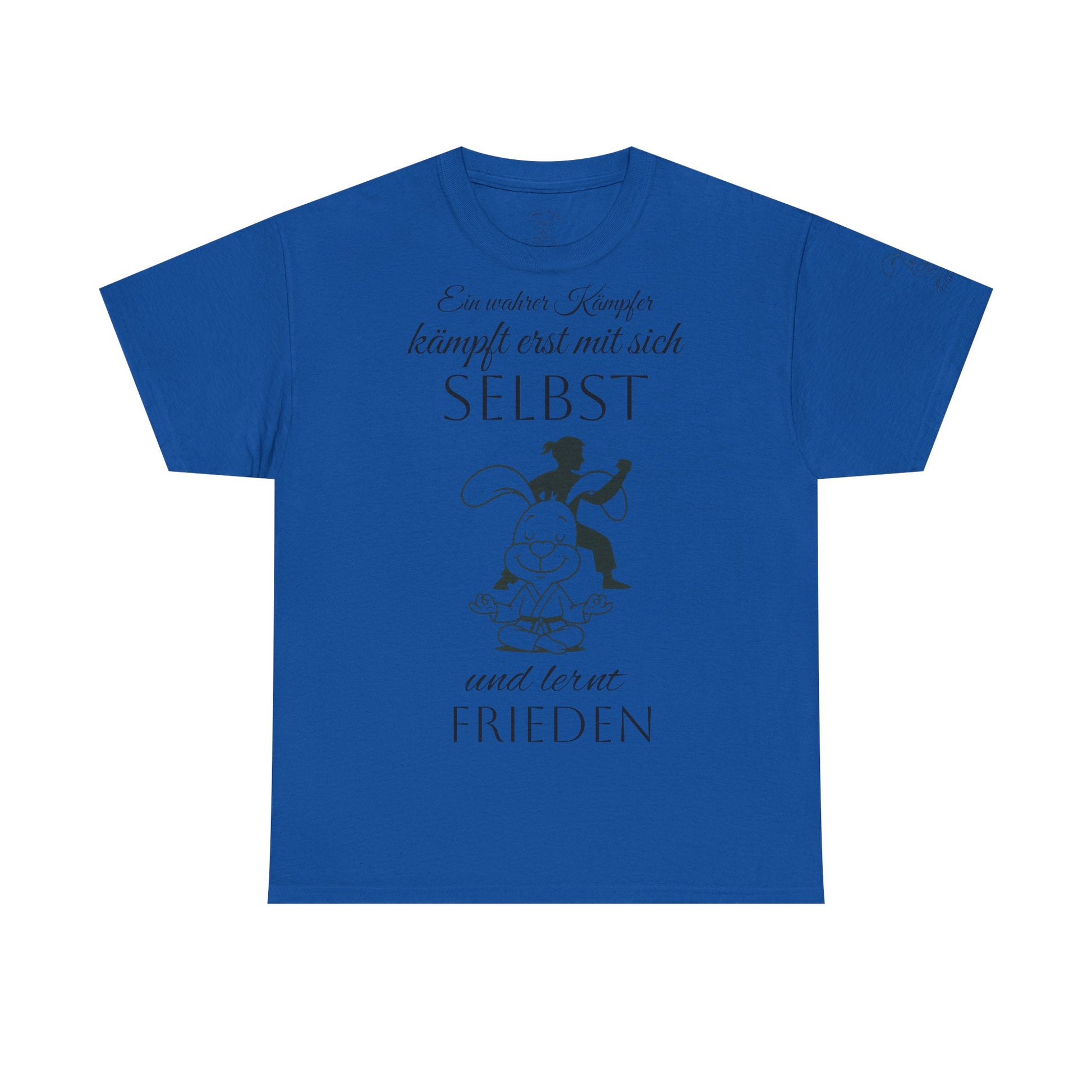 Unisex Baumwoll T-Shirt, Polihase Kung Fu Kämpfer, Selbstreflexion