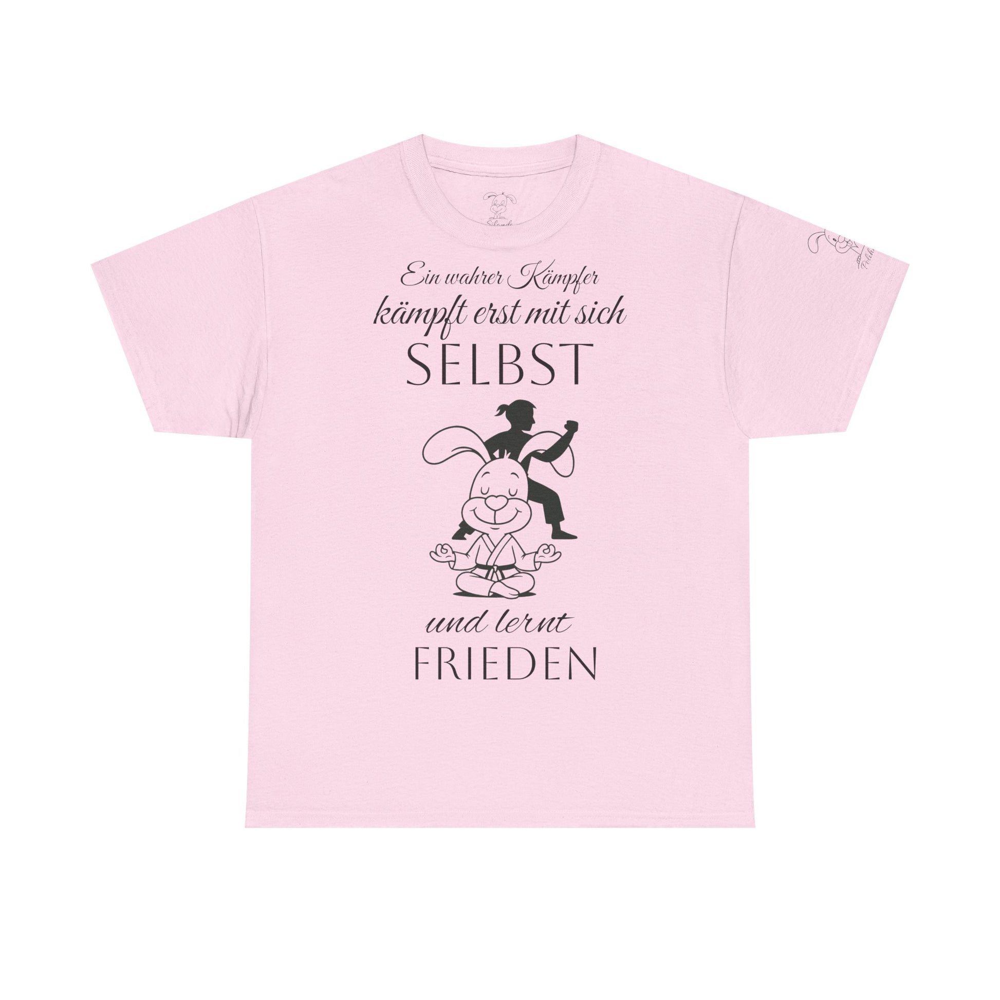 Unisex Baumwoll T-Shirt, Polihase Kung Fu Kämpfer, Selbstreflexion