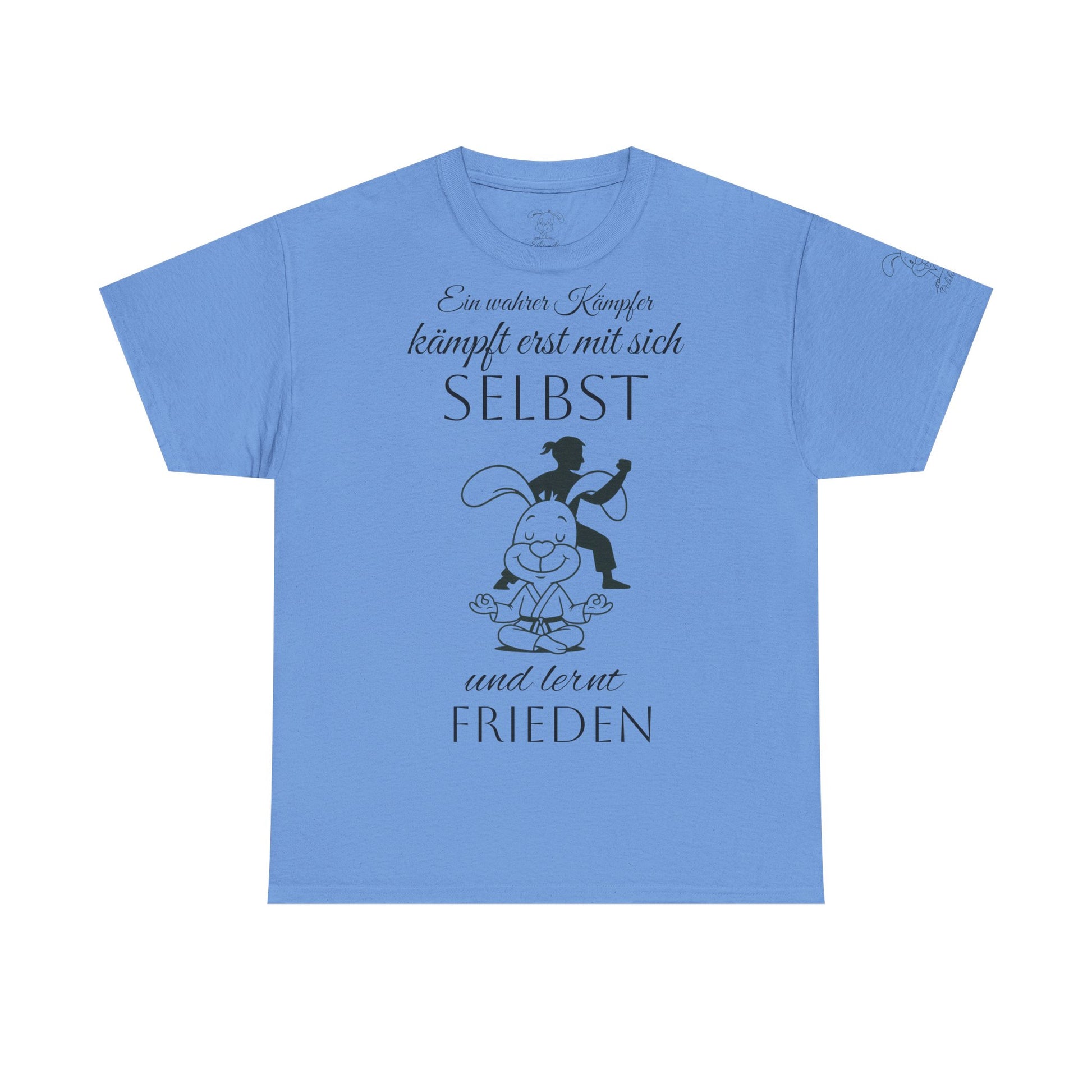Unisex Baumwoll T-Shirt, Polihase Kung Fu Kämpfer, Selbstreflexion