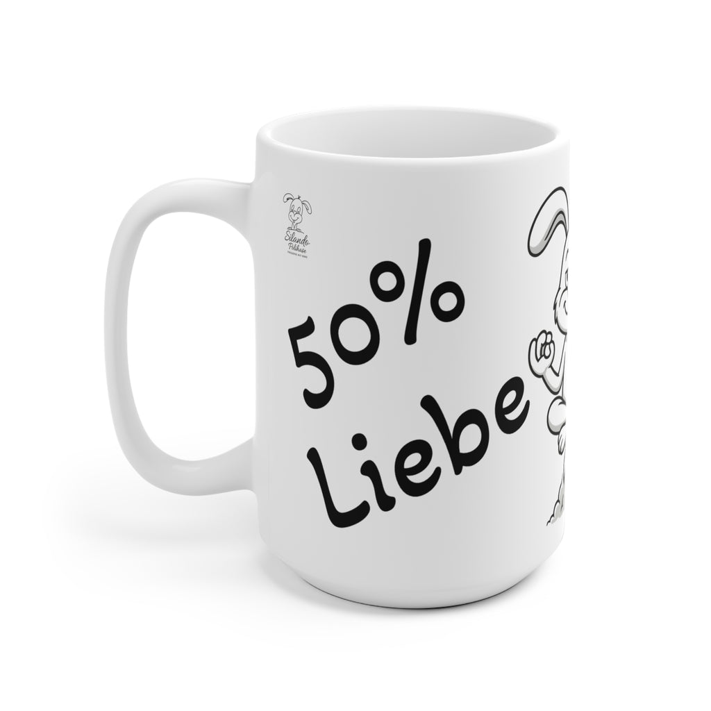 Meditative Polihasen KeramikTasse| 50% Scheiß-egal Mentalität | Perfekt für KaffeeLIEBHABER