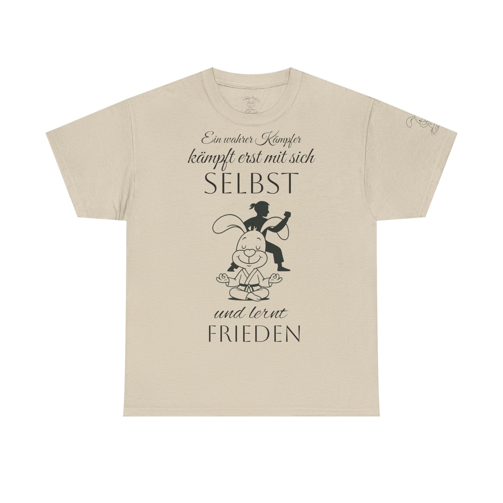 Unisex Baumwoll T-Shirt, Polihase Kung Fu Kämpfer, Selbstreflexion