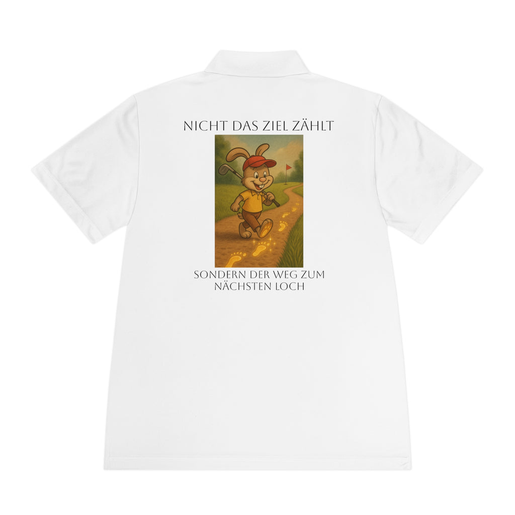 Golfer Polo Shirt, Der Weg zum nächsten Loch, Golf Sport Polo Shirt mit Motivierendem Polihasen