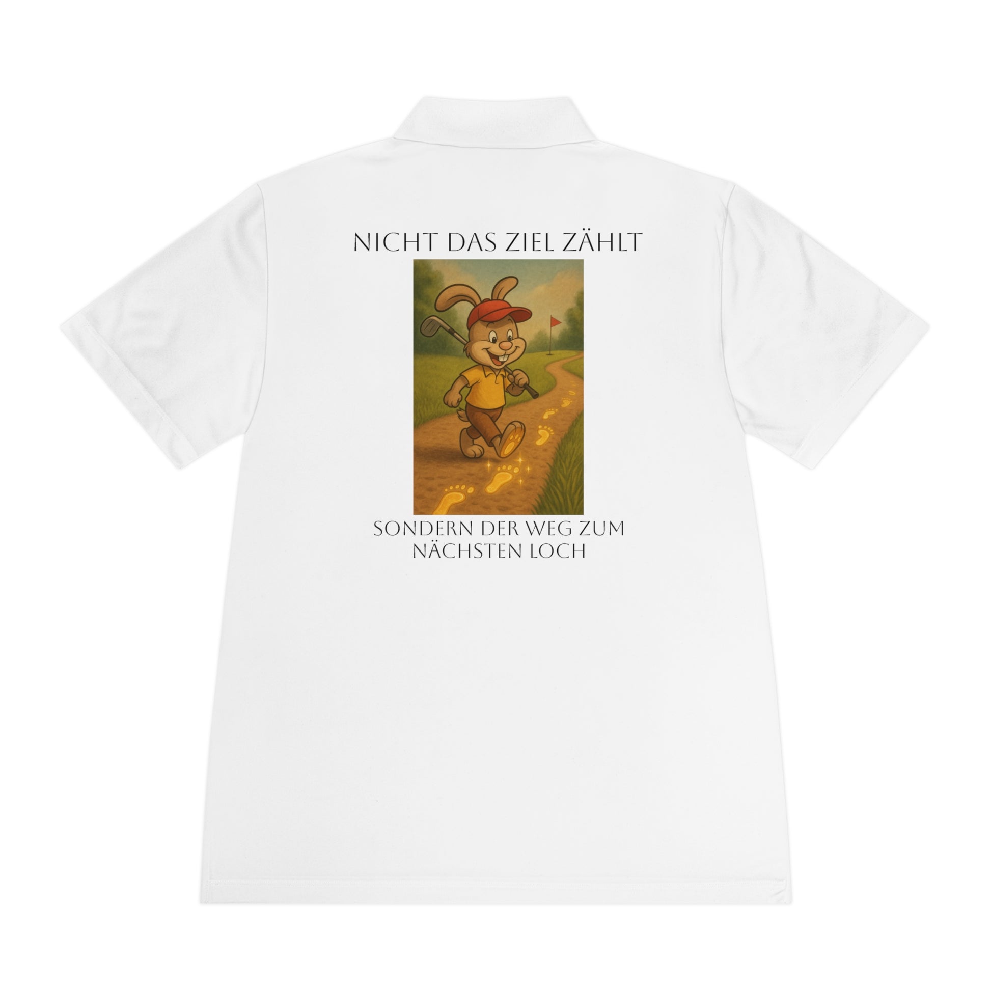Golfer Polo Shirt, Der Weg zum nächsten Loch, Golf Sport Polo Shirt mit Motivierendem Polihasen