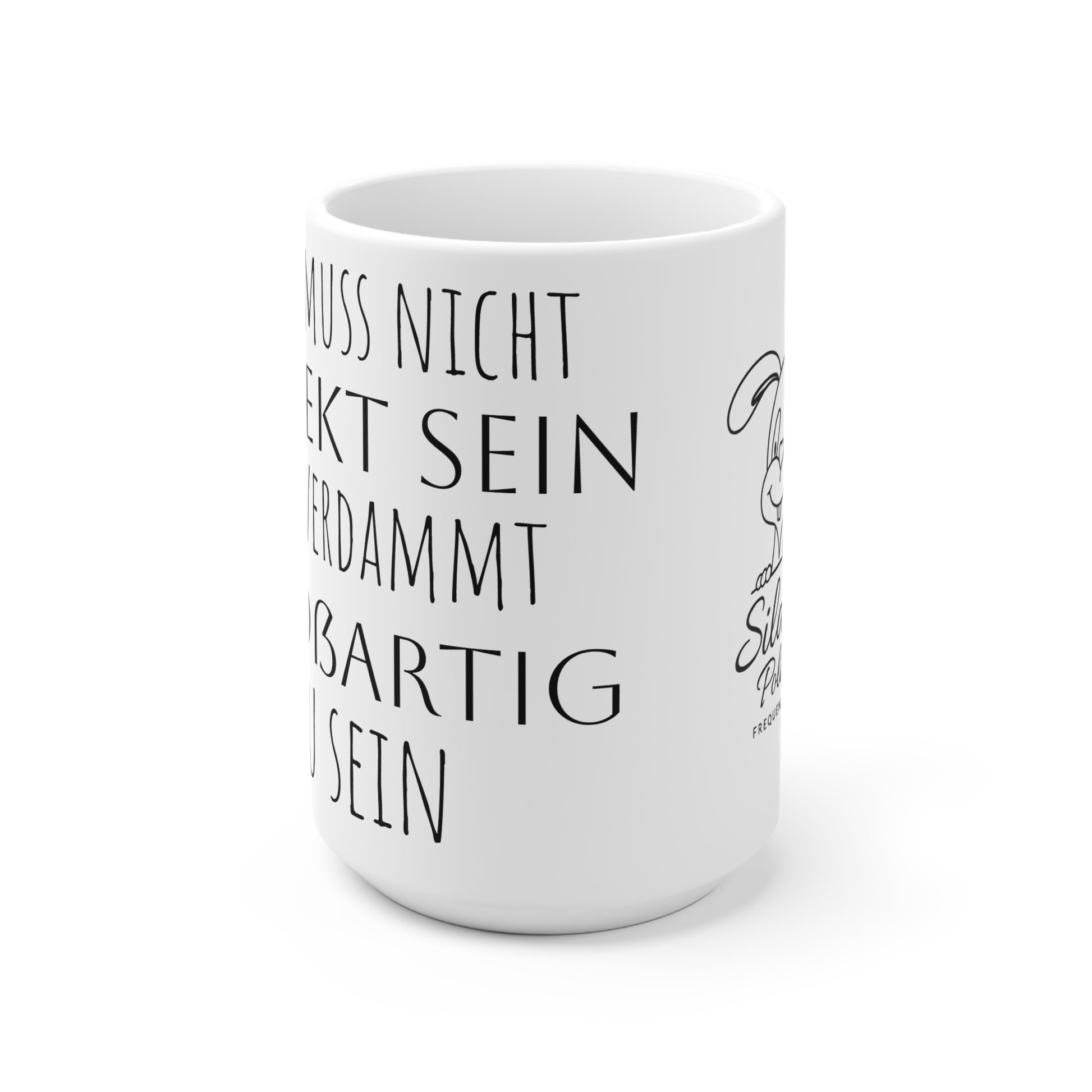 Niedliche Keramiktasse mit Motivation – Polihase mit Herzfrequenz,