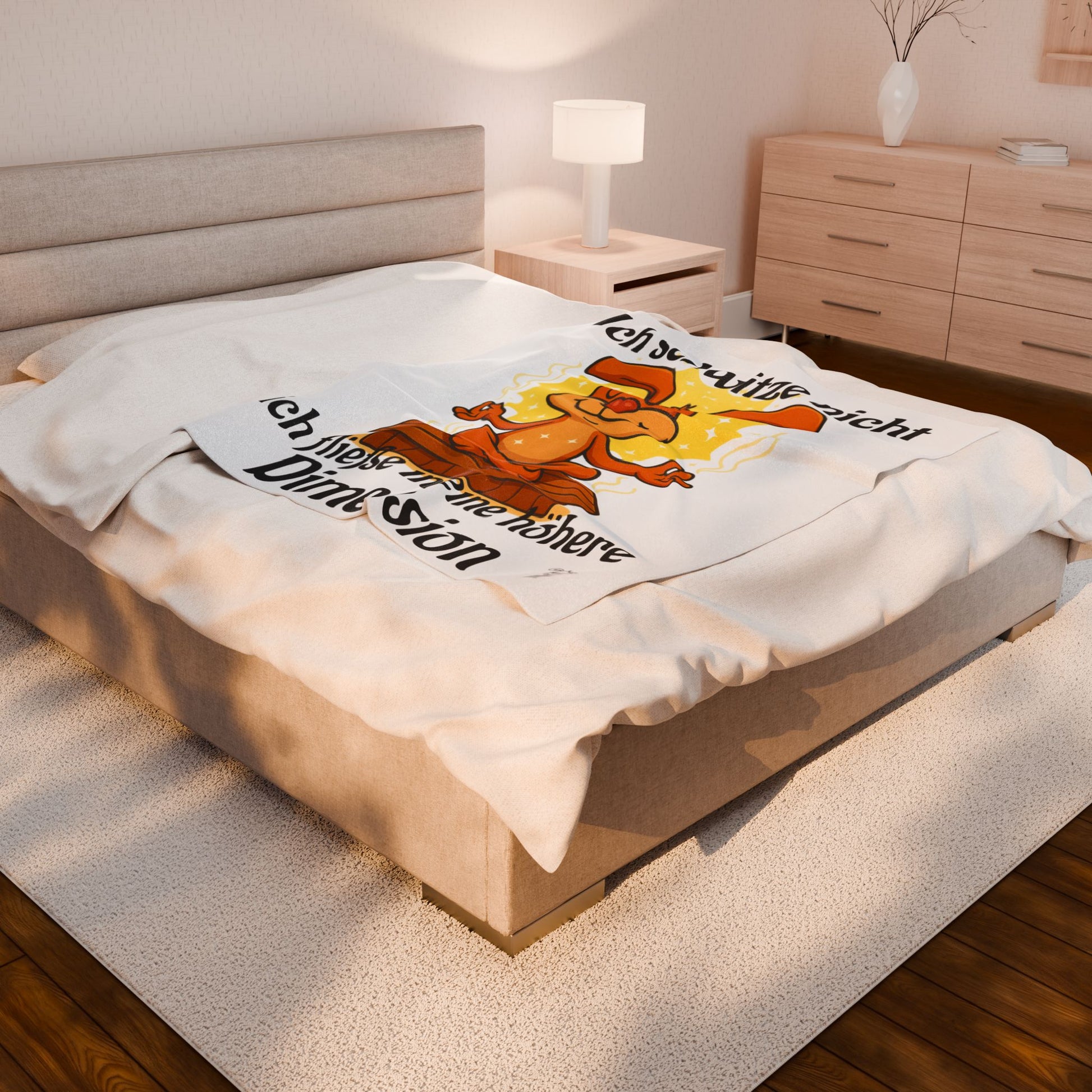 Achtsame Dekor-Meditationsdecke, Polihasen-Plüschdecke aus Samt, schönes Geschenk für Kinder, süßes Kinderzimmer