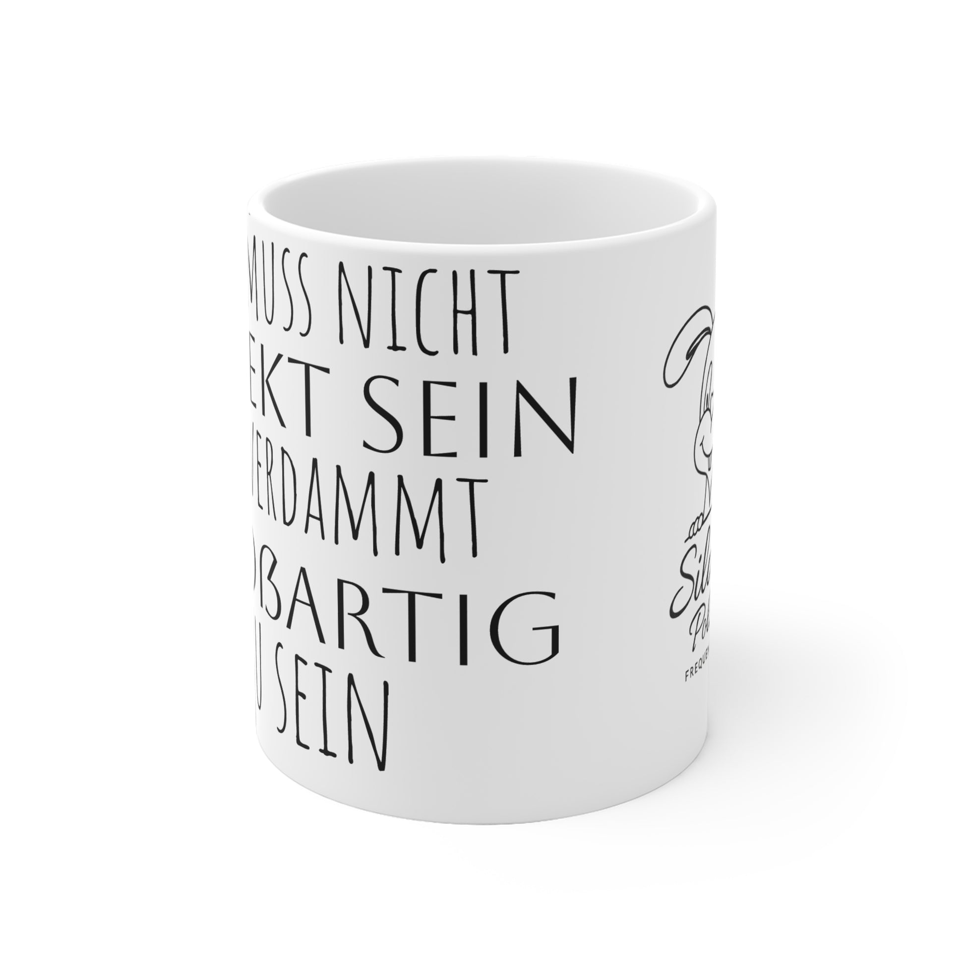 Niedliche Keramiktasse mit Motivation – Polihase mit Herzfrequenz,
