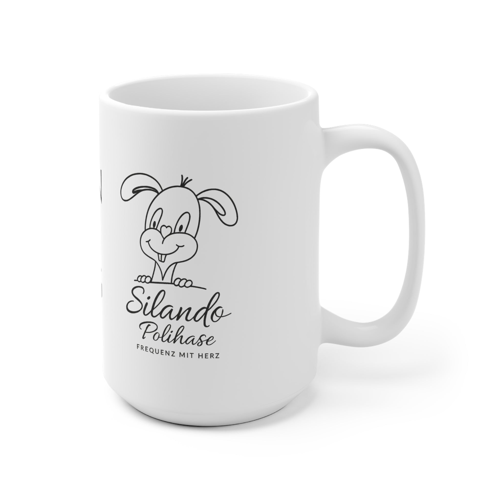 Niedliche Keramiktasse mit Motivation – Polihase mit Herzfrequenz,