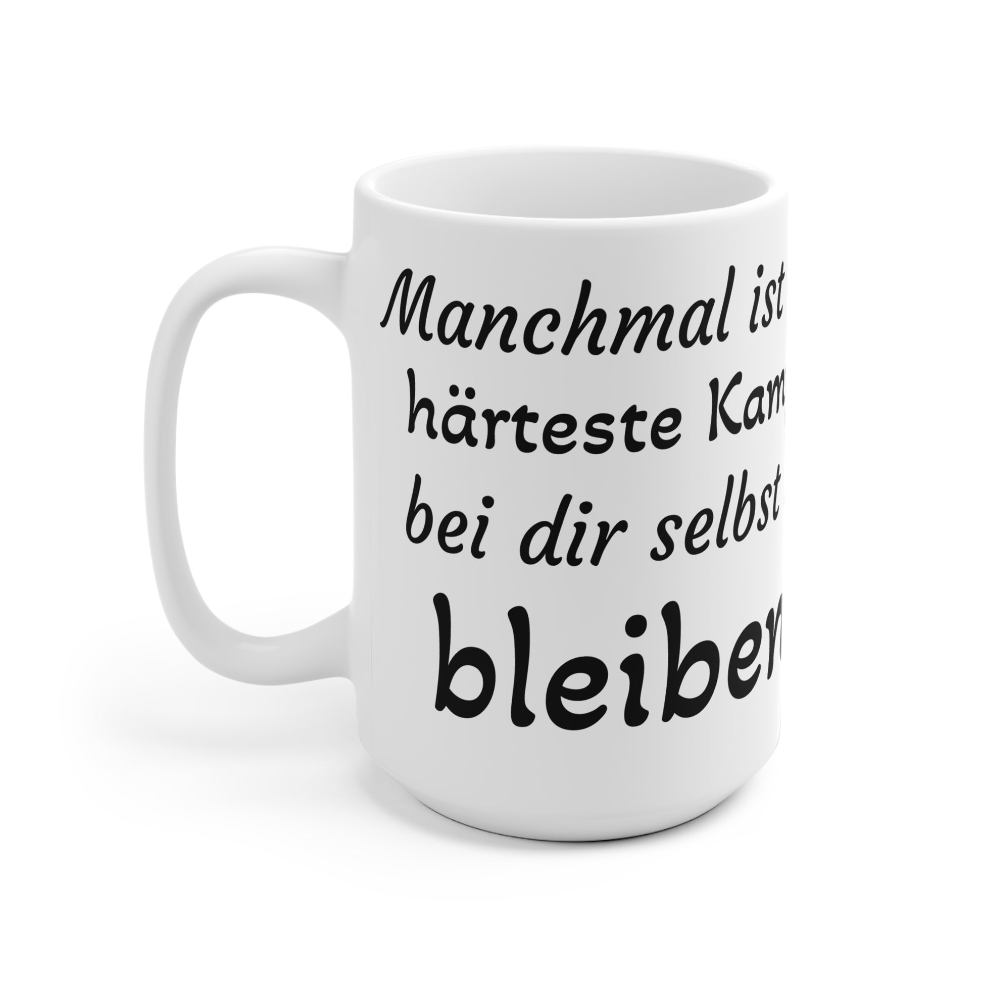 Lustige meditative Kaffetasse für Polizei, bei sich selbst bleiben