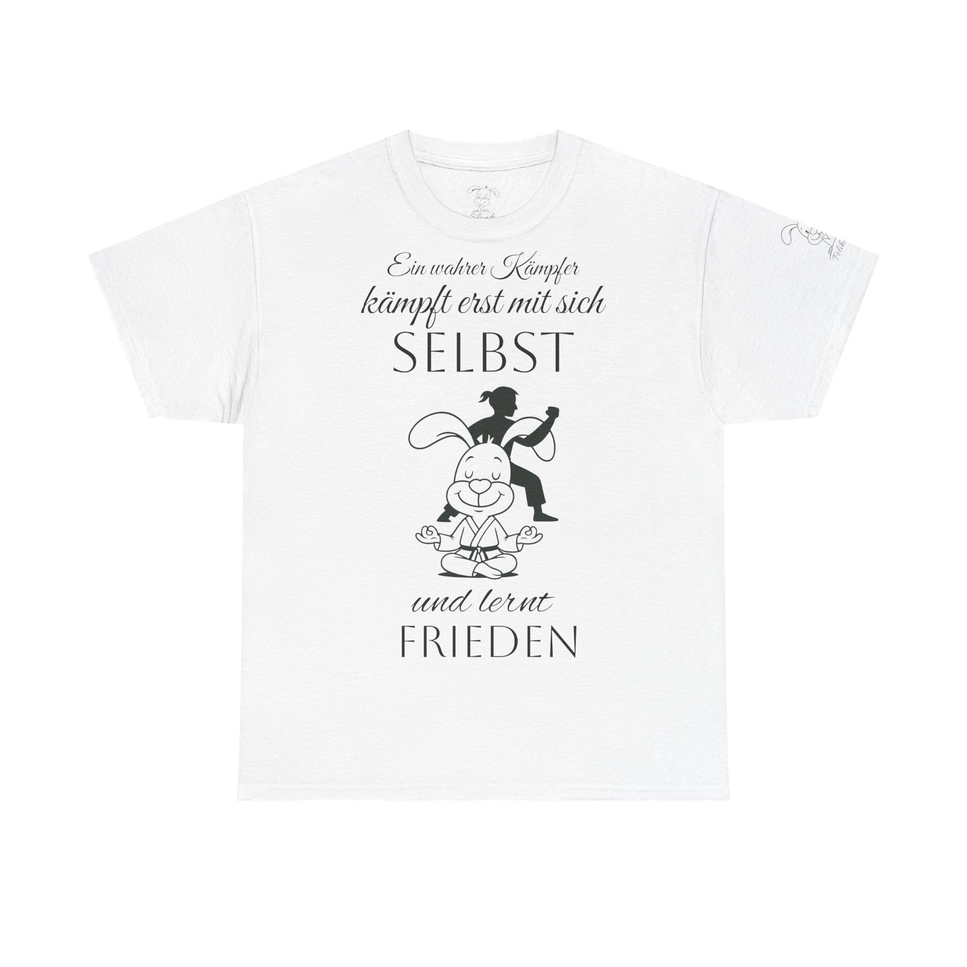 Unisex Baumwoll T-Shirt, Polihase Kung Fu Kämpfer, Selbstreflexion
