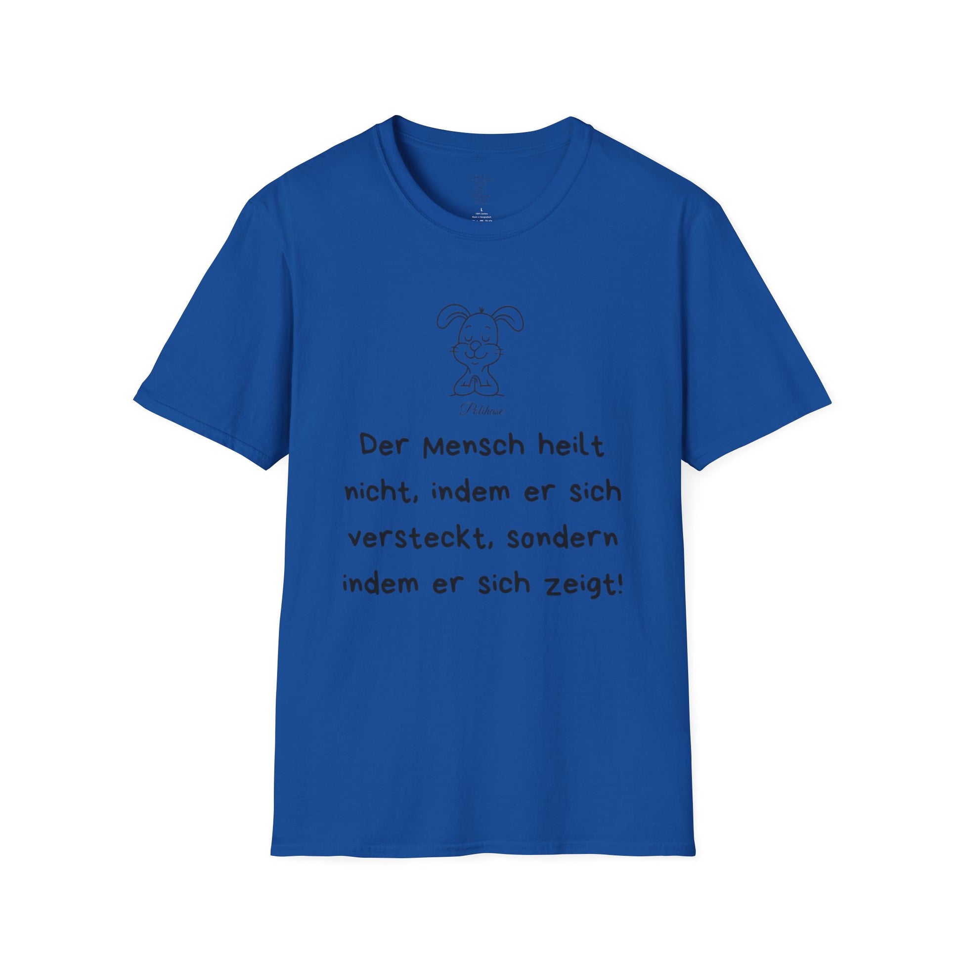 Unisex Softstyle T-Shirt Polihase der sich zeigt, und heilt, Heilung beginnt durch sich zeigen