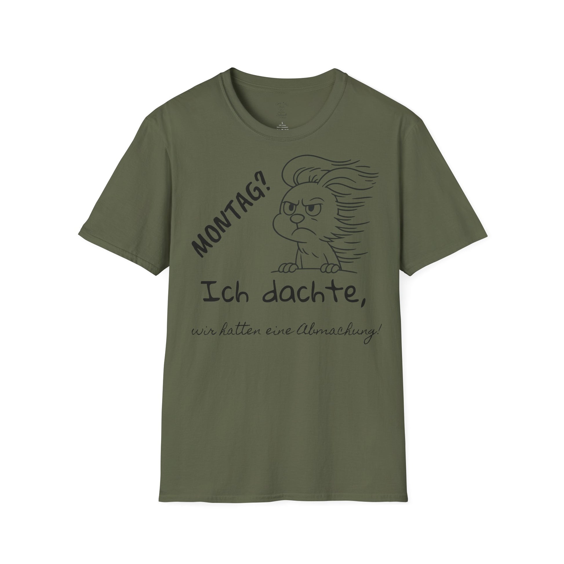 Unisex Softstyle T-Shirt, für Sie und Ihn, Polihase, Montag? Wir hatten eine Abmachung